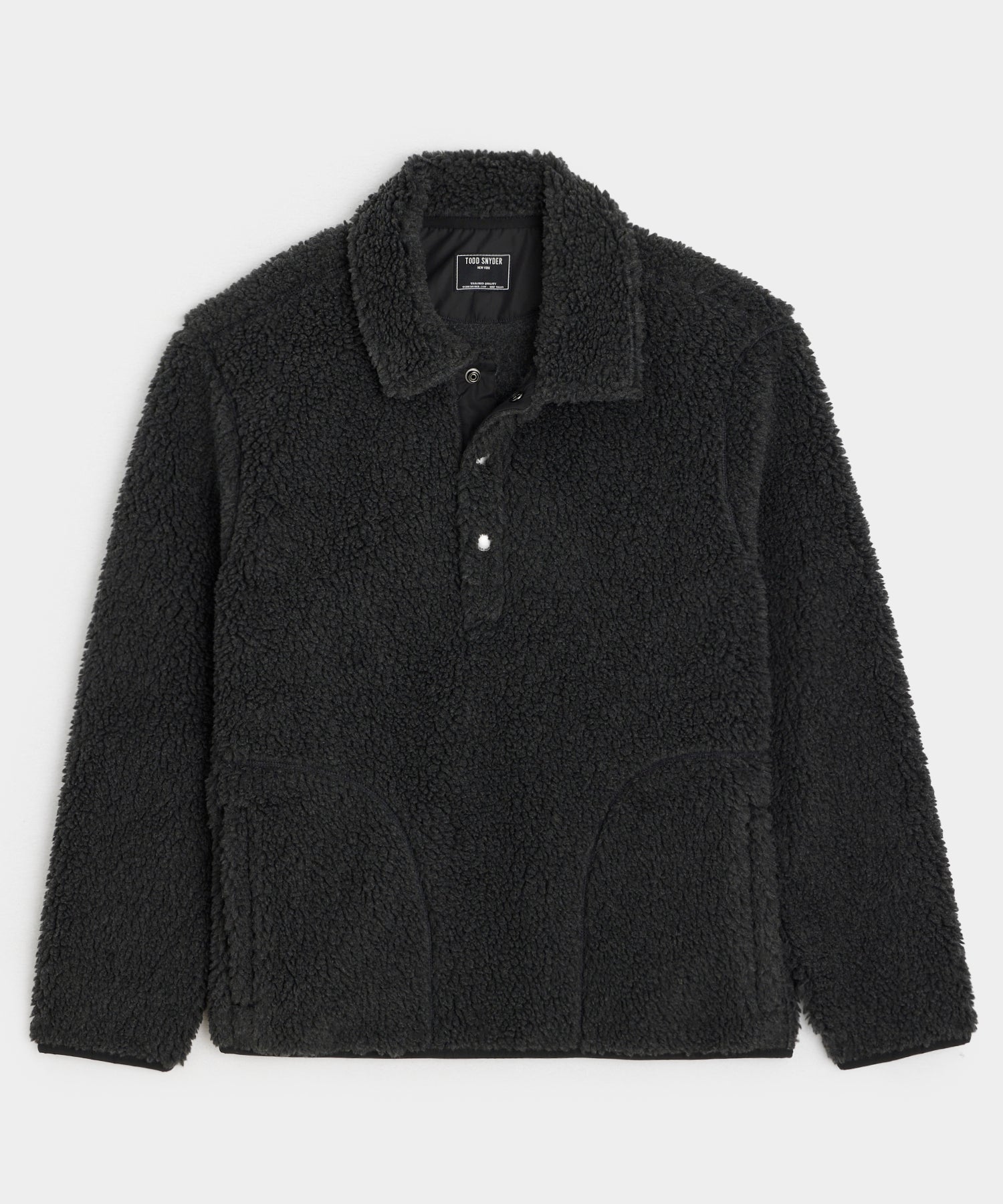 Sherpa Snap Pullover in Charcoal