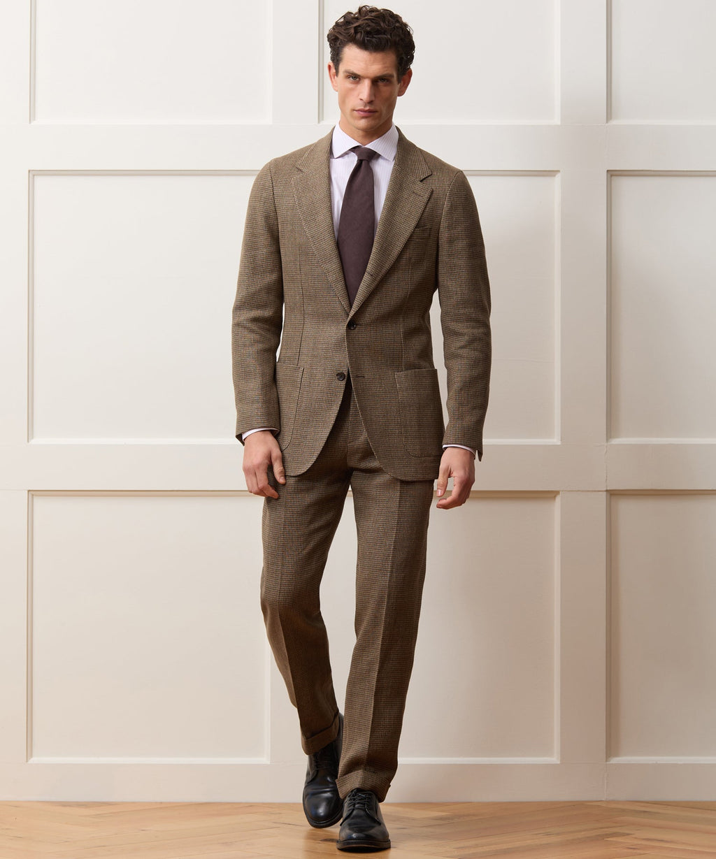 Italian Linen Houndstooth Madison Jacket