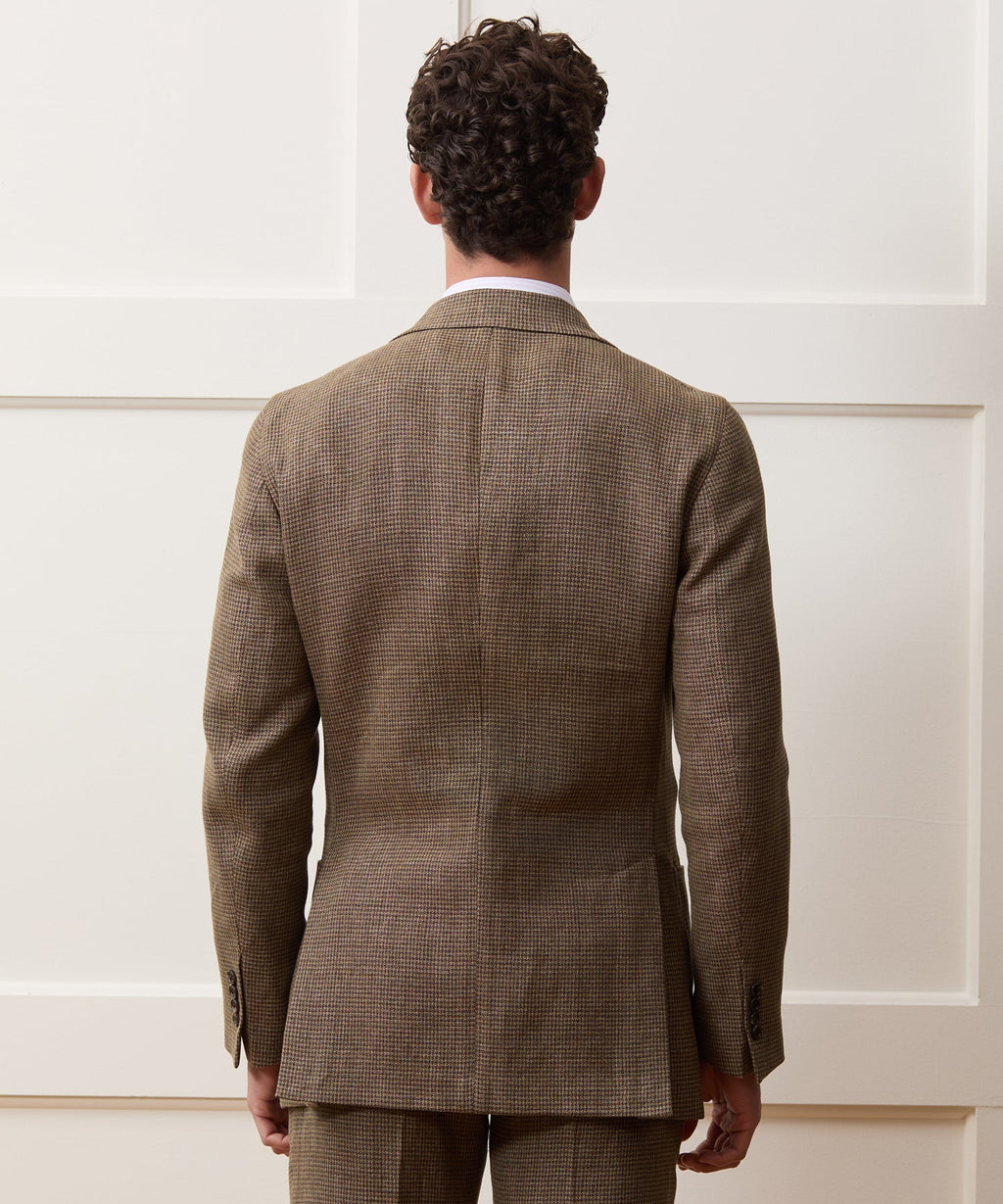 Italian Linen Houndstooth Madison Jacket