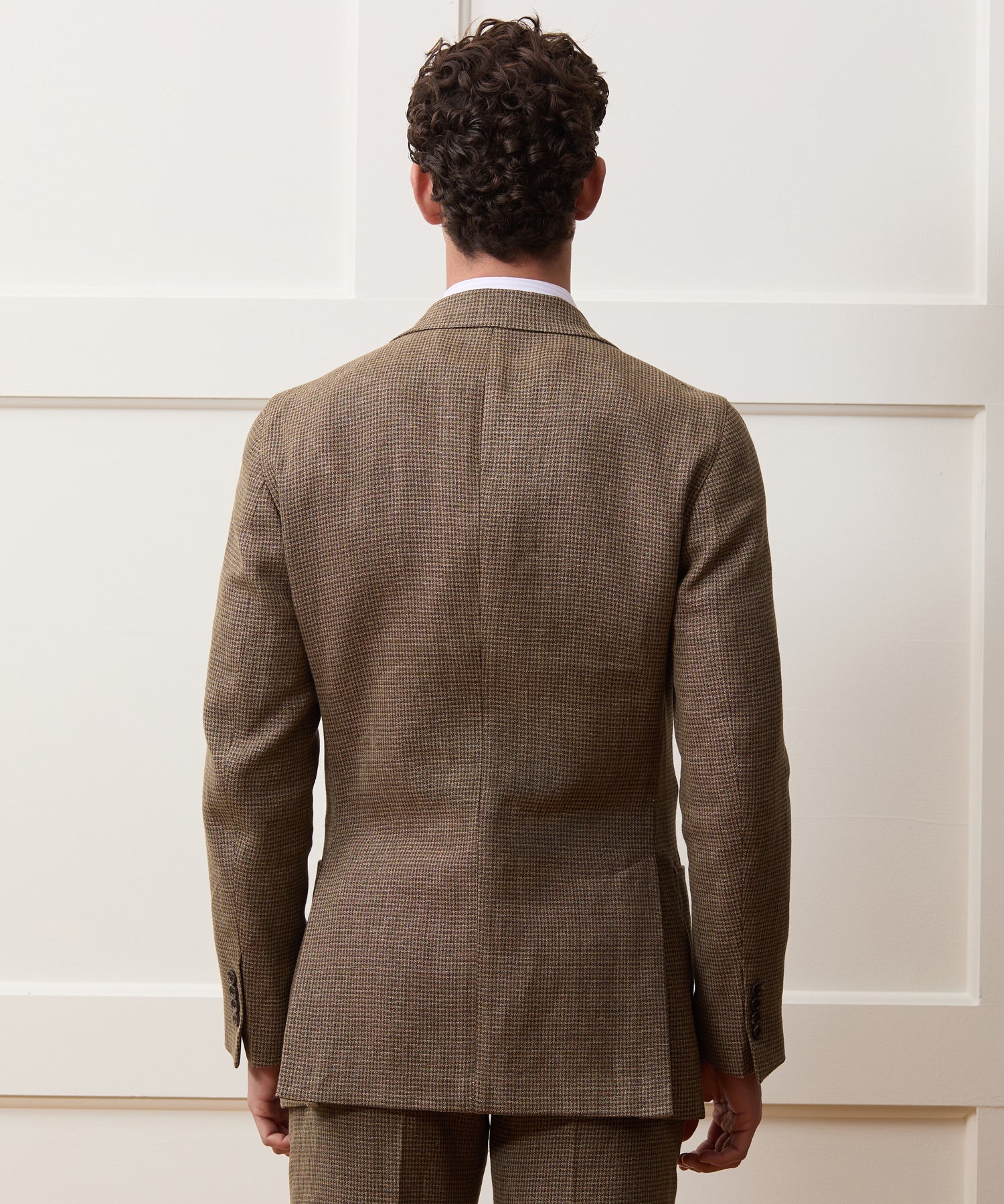 Italian Linen Houndstooth Madison Jacket