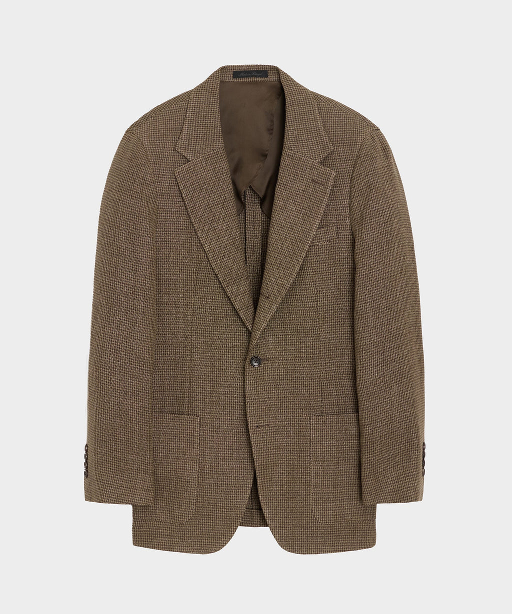 Italian Linen Houndstooth Madison Jacket