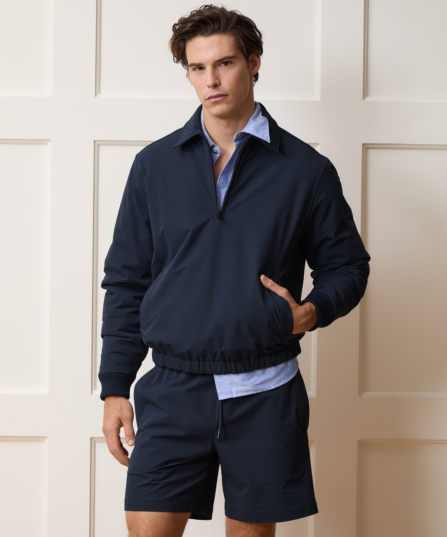 Nylon Quarter-Zip Jacket