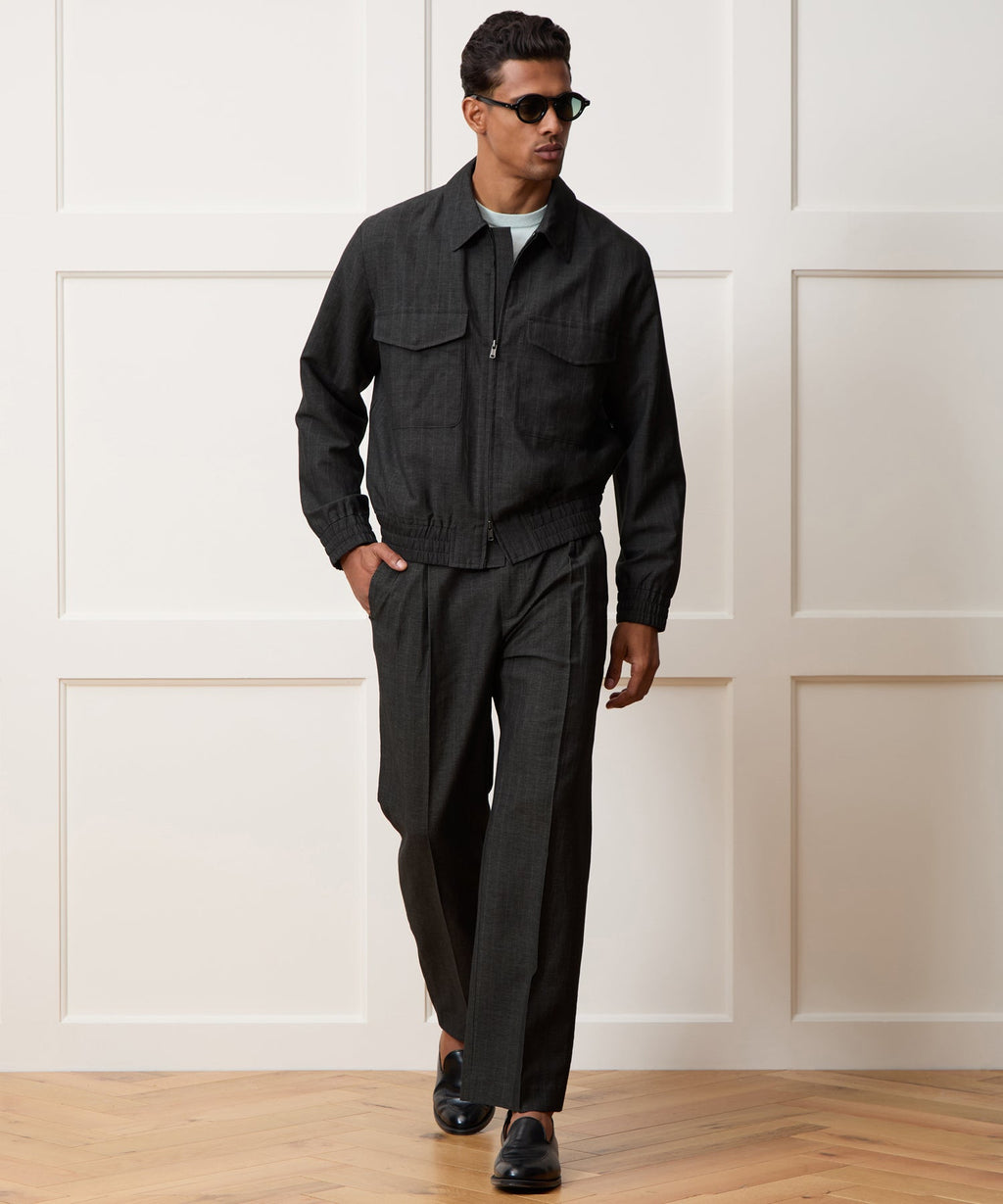 Italian Linen-Wool Officer Trouser