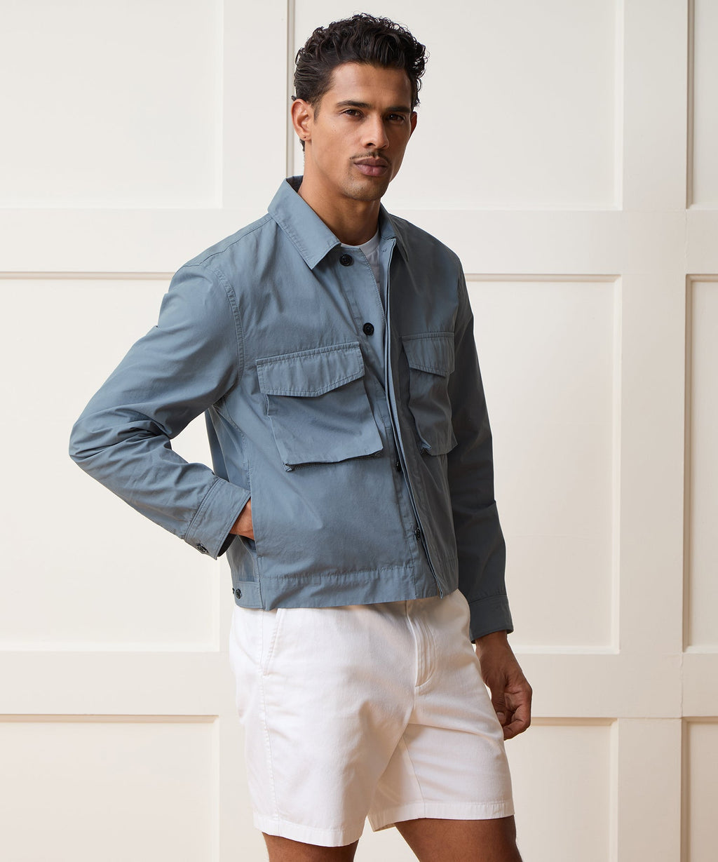 Garment-Dyed Poplin Jacket