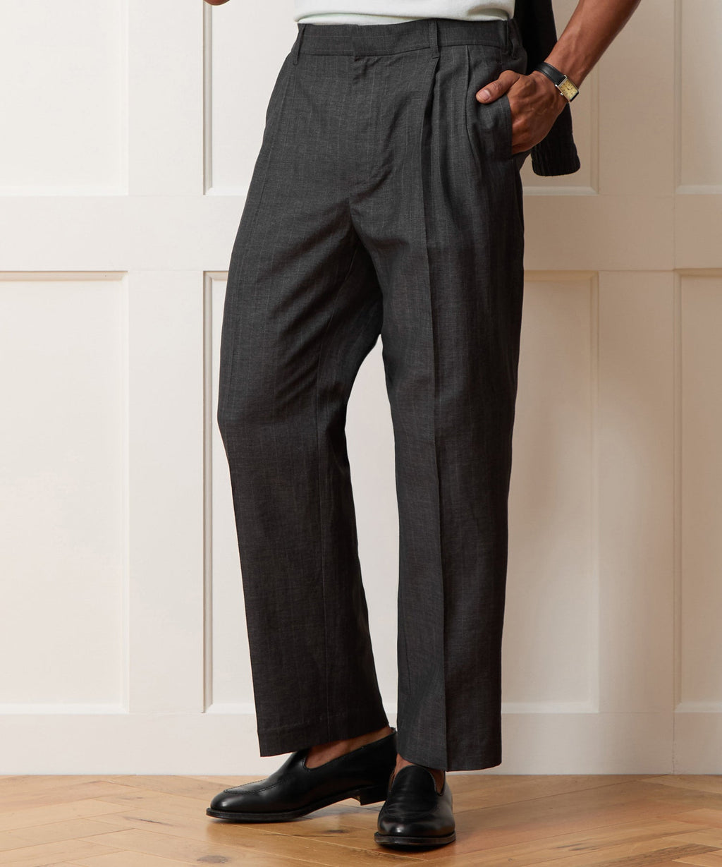 Italian Linen-Wool Officer Trouser