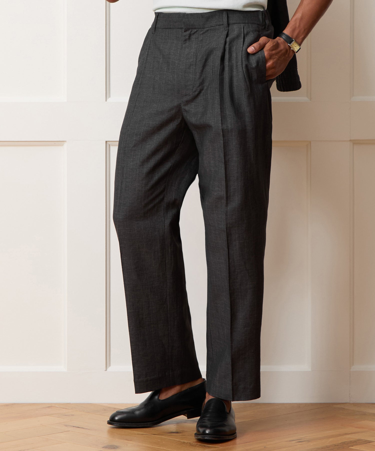 Italian Linen-Wool Officer Trouser