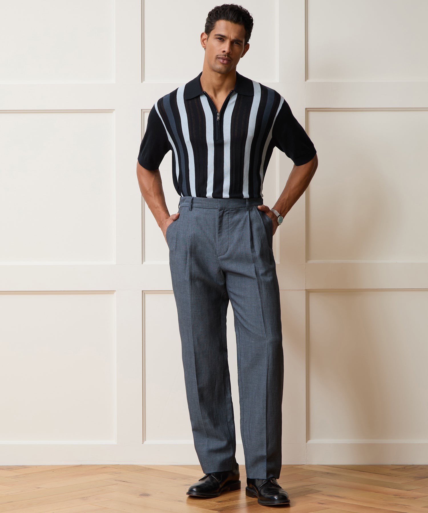 Italian Linen-Wool Officer Trouser