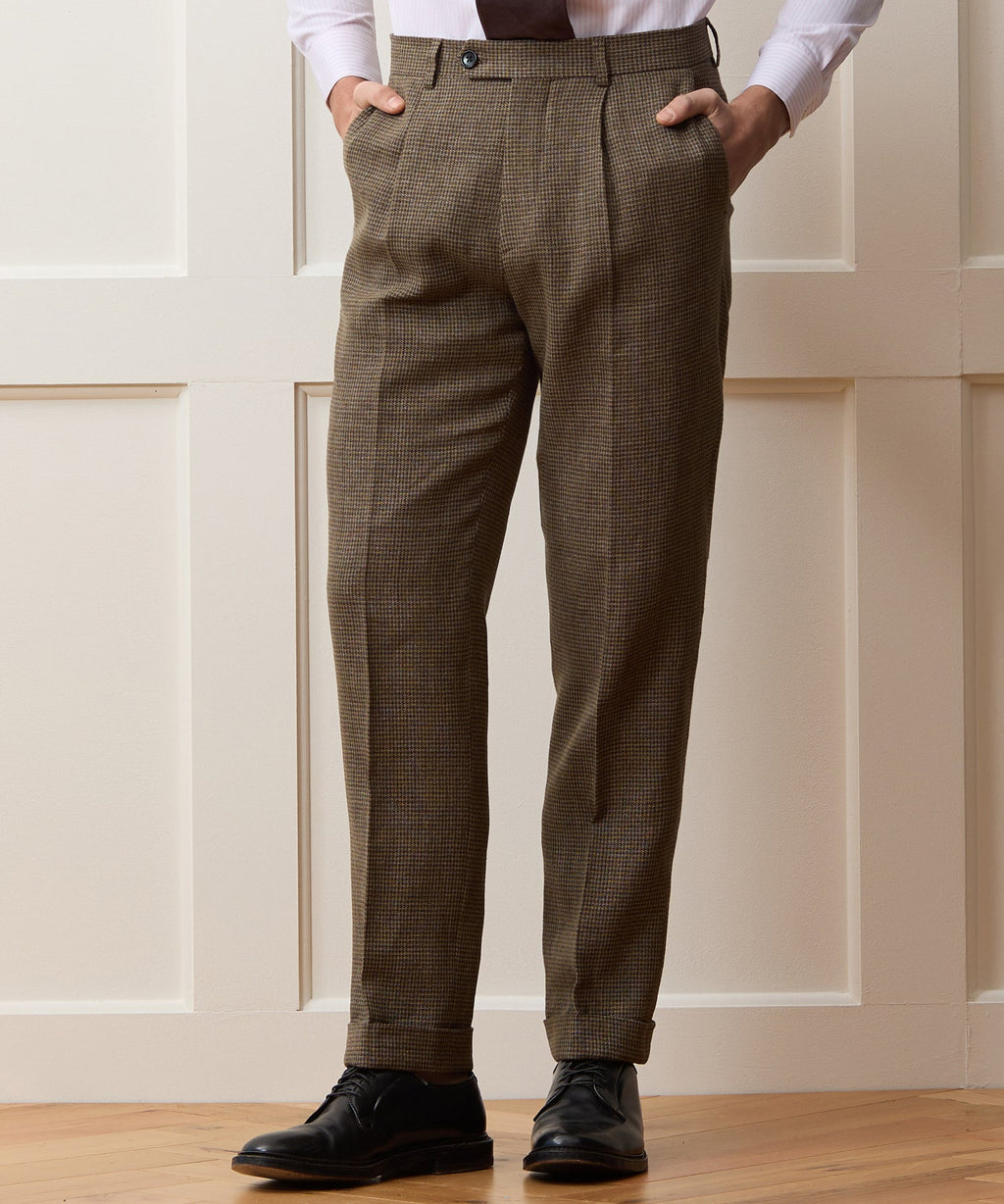 Italian Linen Houndstooth Madison Trouser