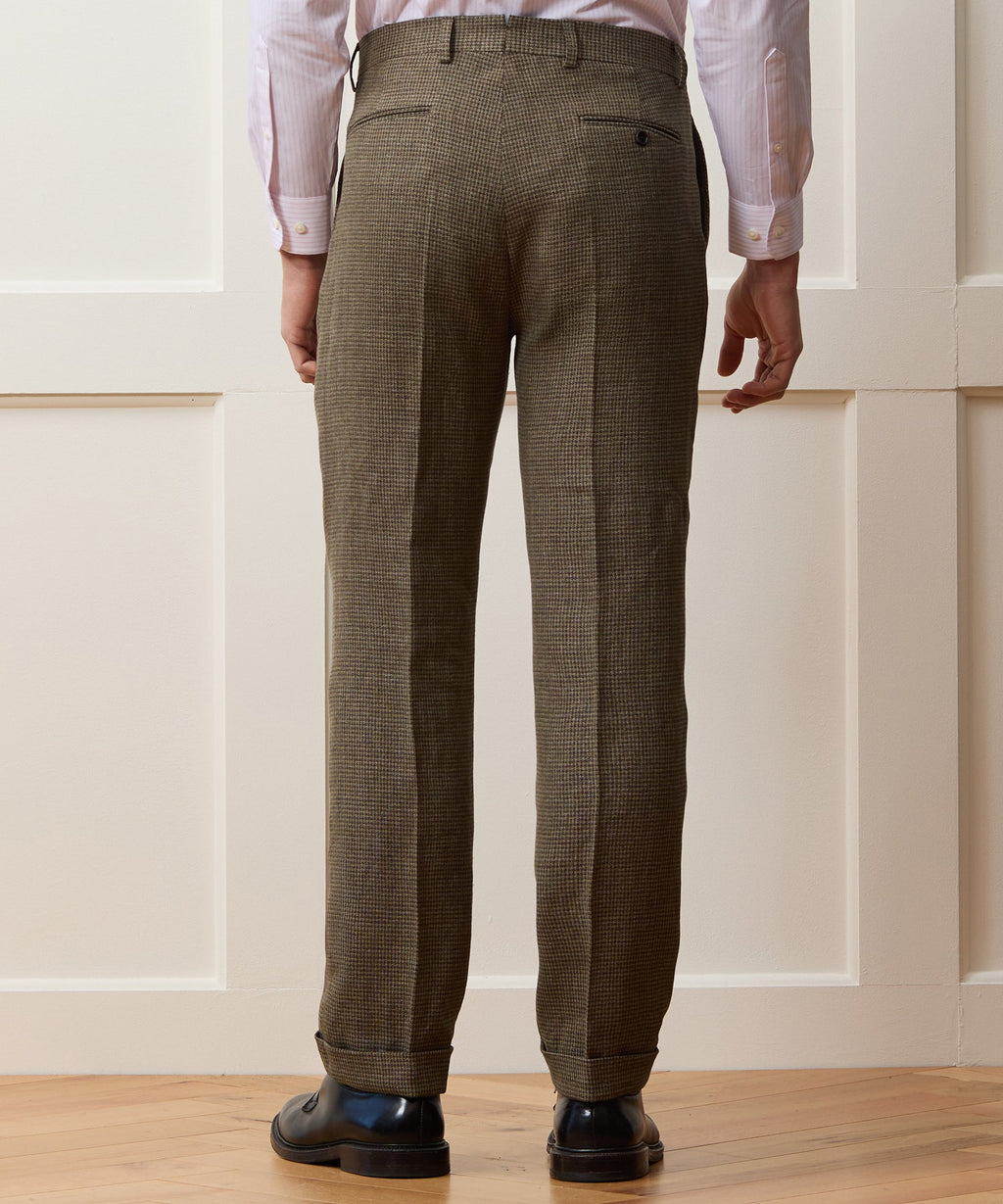 Italian Linen Houndstooth Madison Trouser