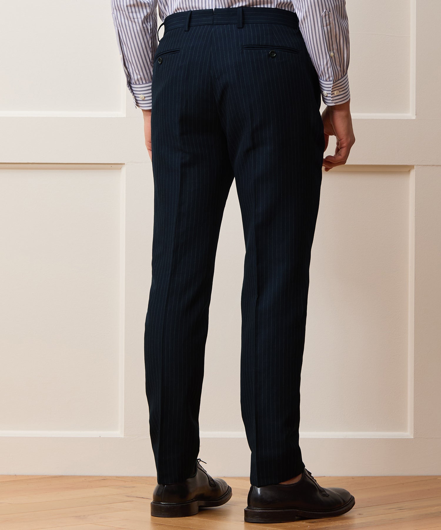 Italian Cotton-Linen Pinstripe Sutton Trouser