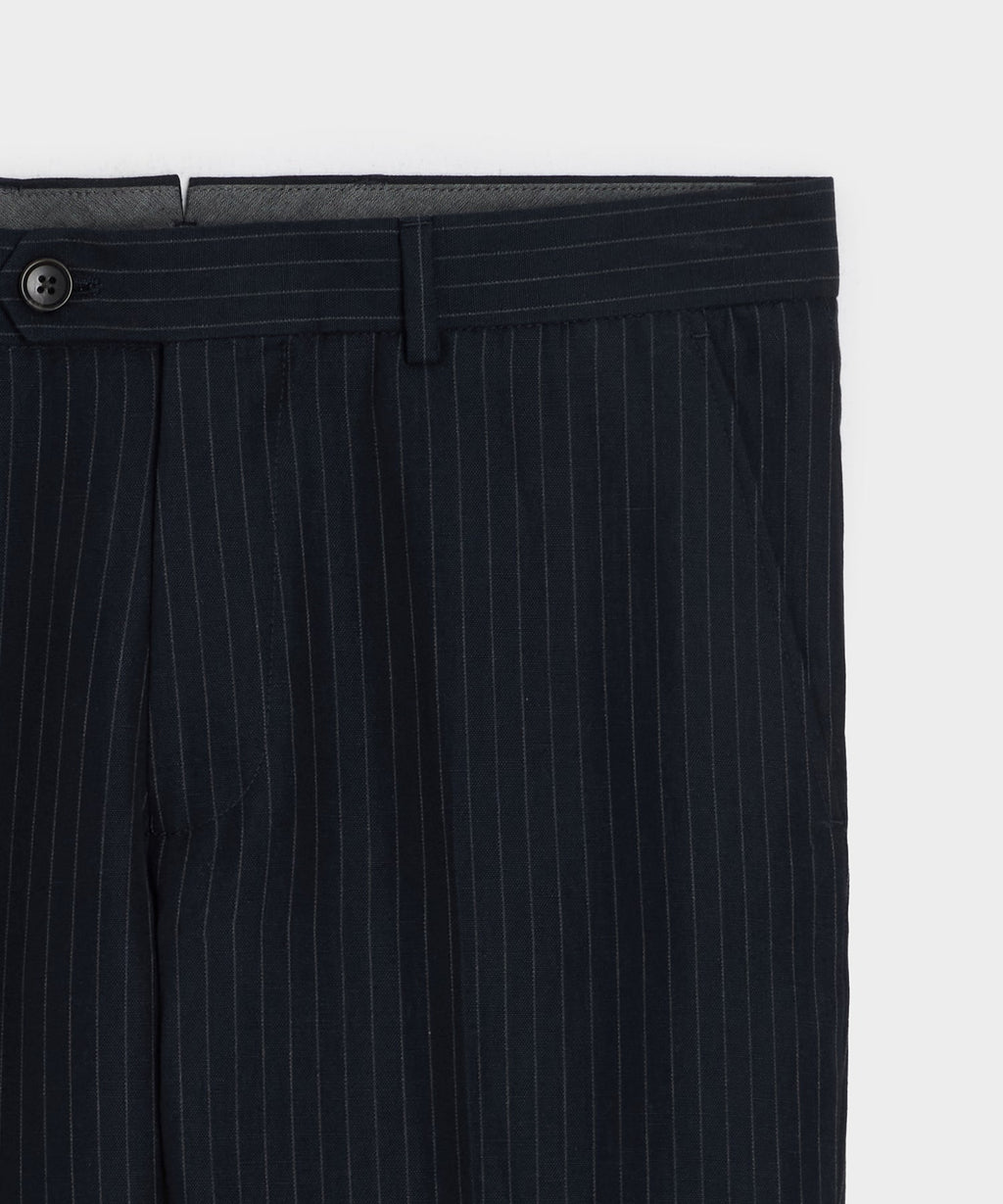 Italian Cotton-Linen Pinstripe Sutton Trouser