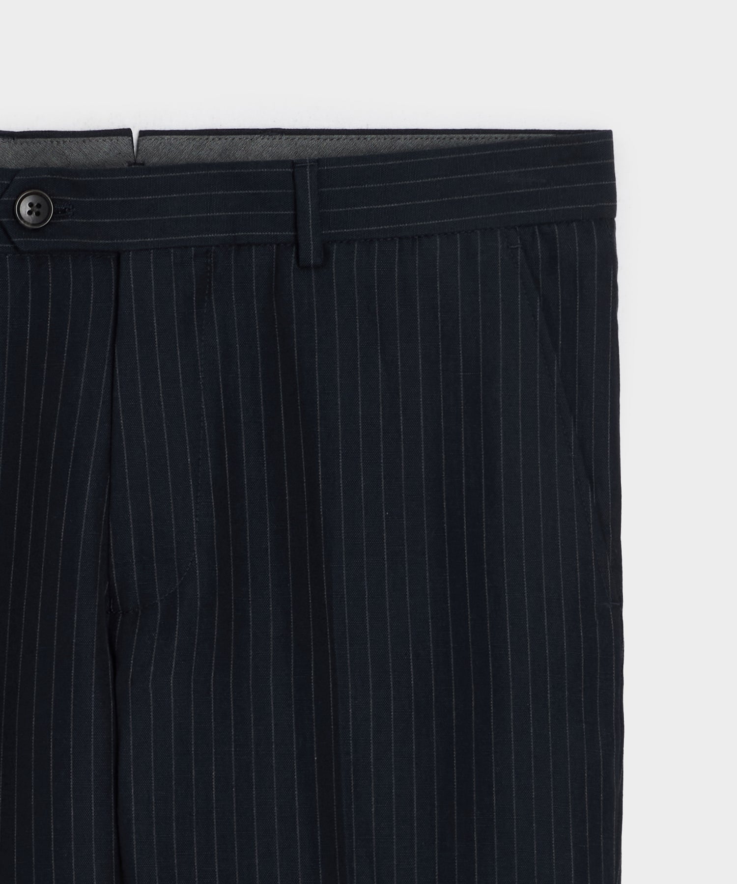Italian Cotton-Linen Pinstripe Sutton Trouser