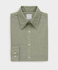 Italian Cotton-Linen Long Point Collar Dress Shirt
