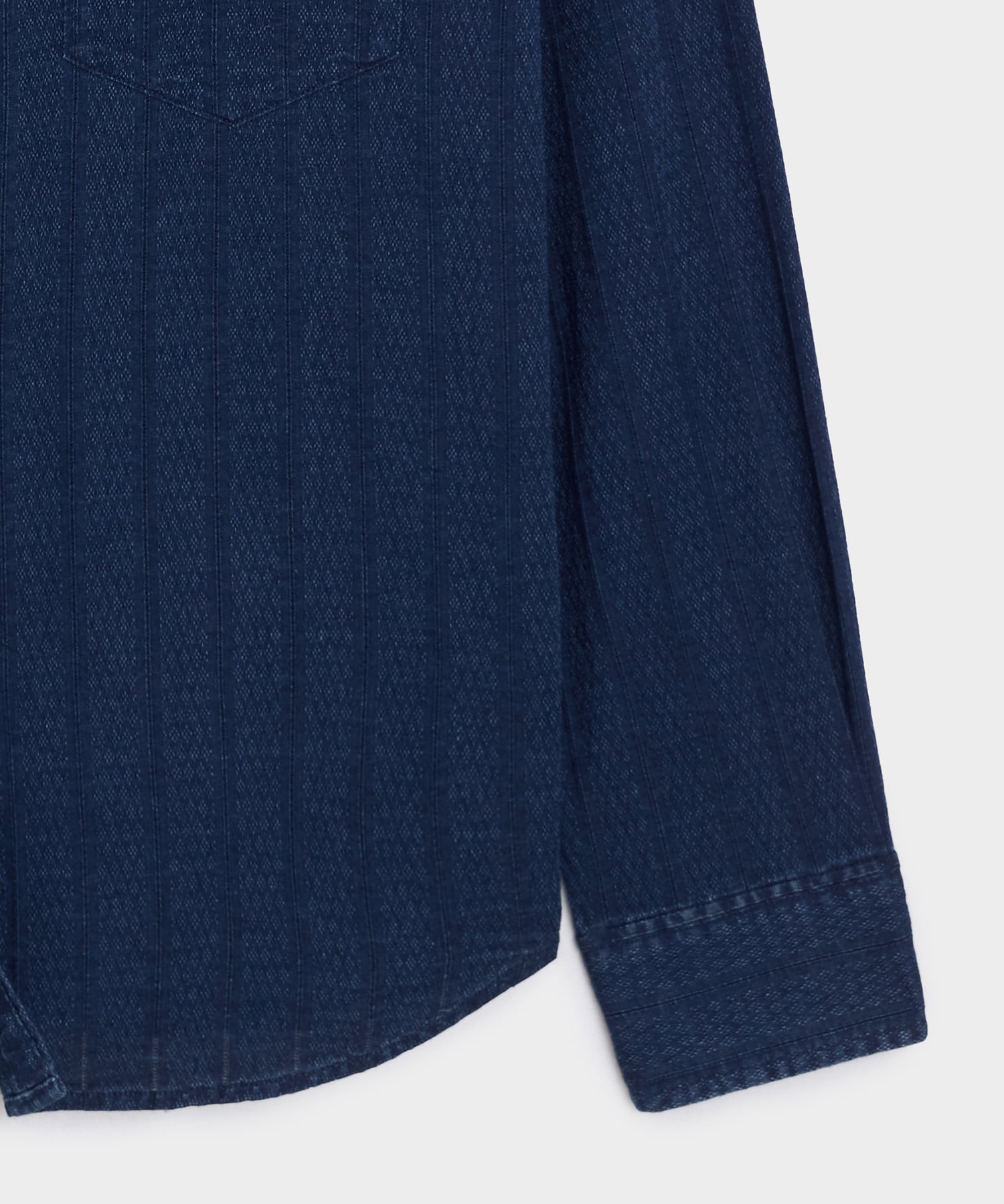 Denim Jacquard Western Shirt