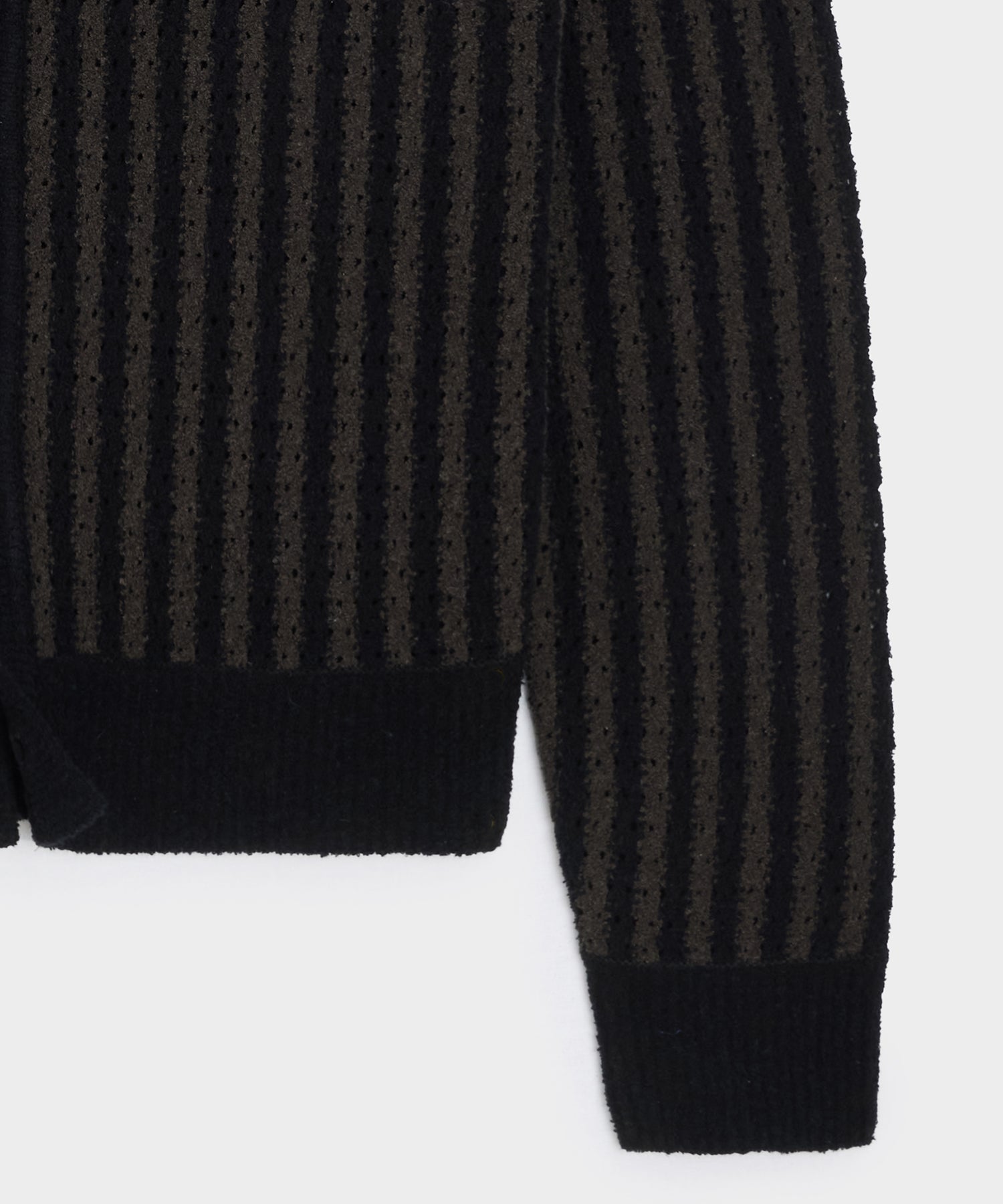 Striped Boucle Sweater Polo