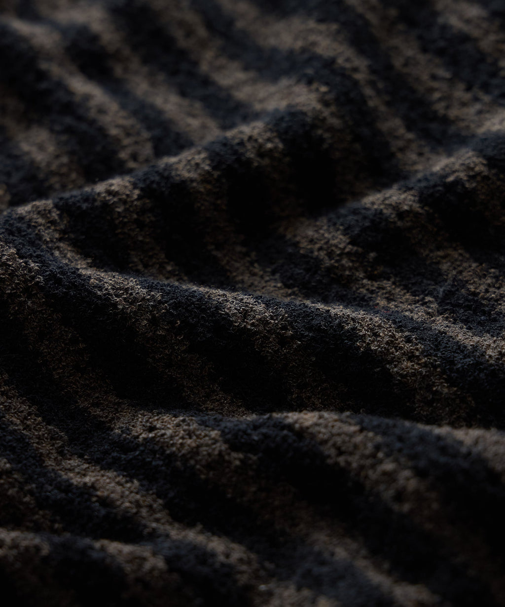 Striped Boucle Sweater Polo