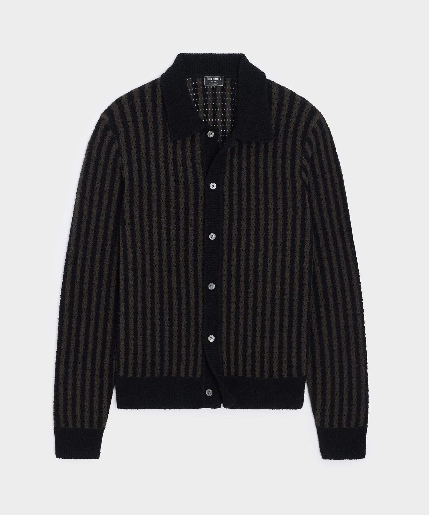 Striped Boucle Sweater Polo