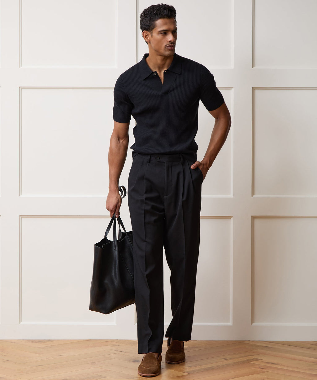 Cotton-Cashmere Sweater Polo