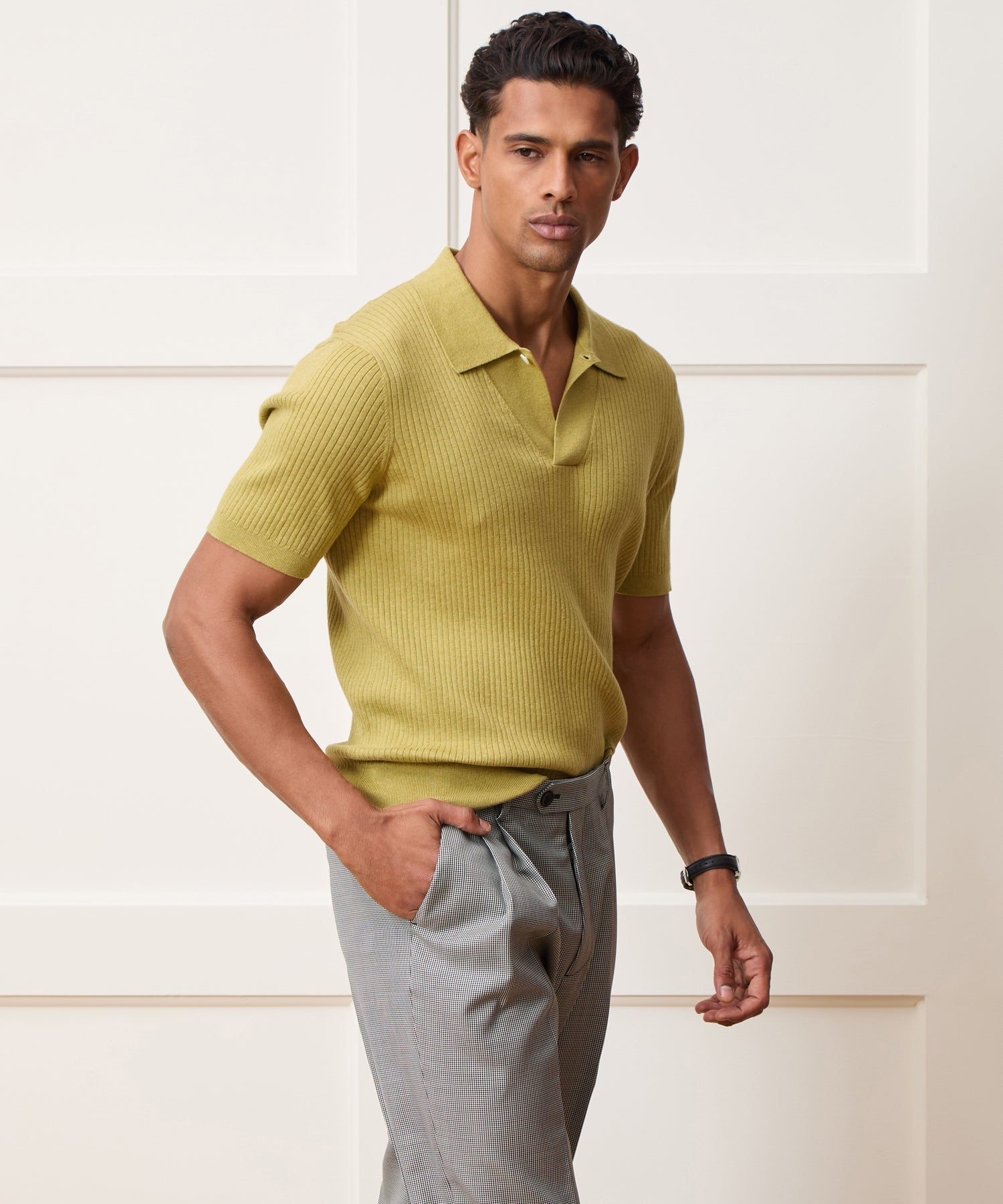Cotton-Cashmere Sweater Polo