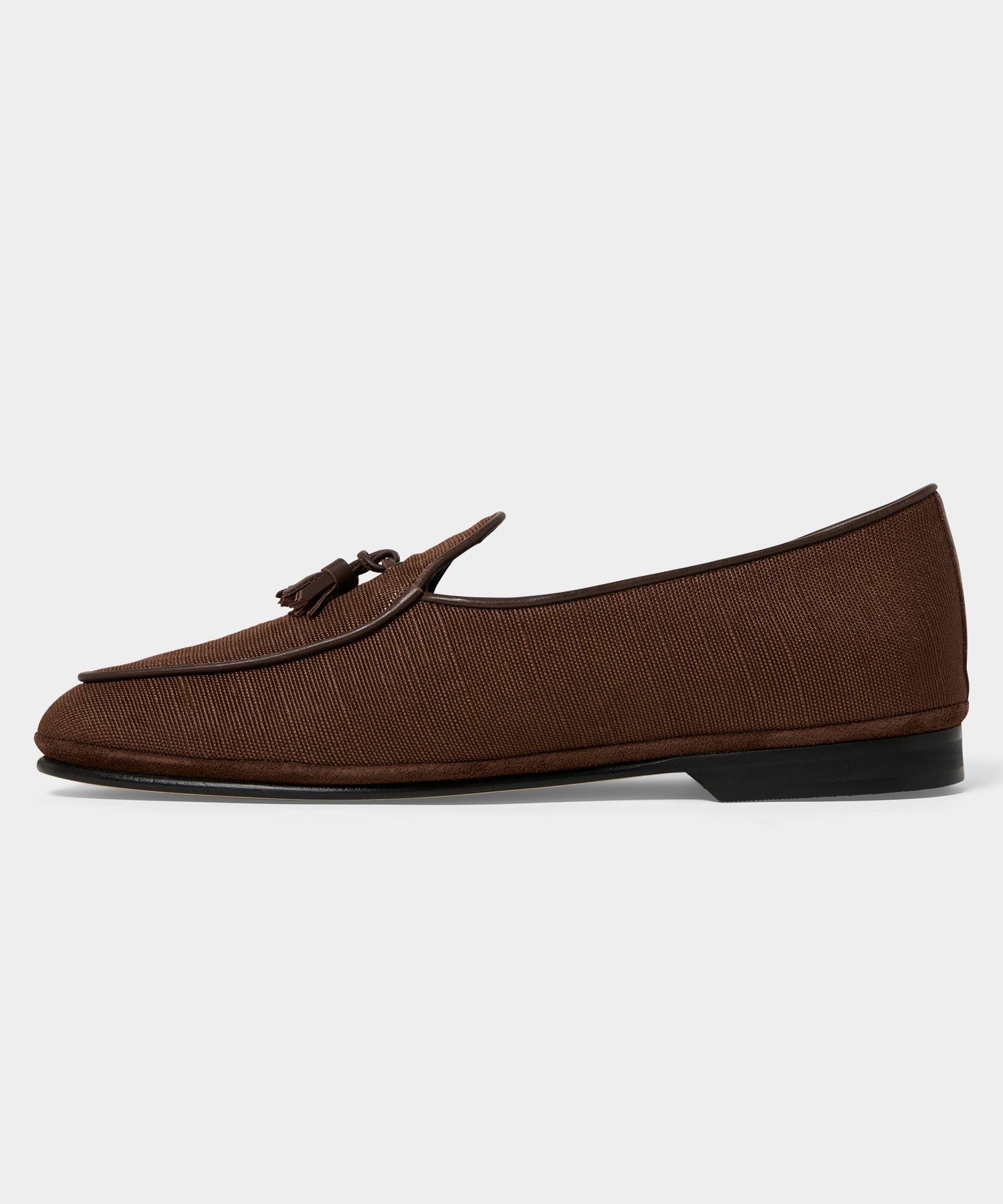 Rubinacci Marphy Woven Linen Tassel Loafer