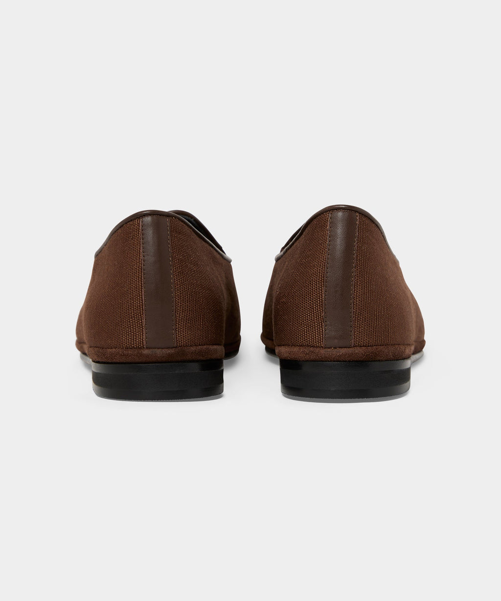 Rubinacci Marphy Woven Linen Tassel Loafer