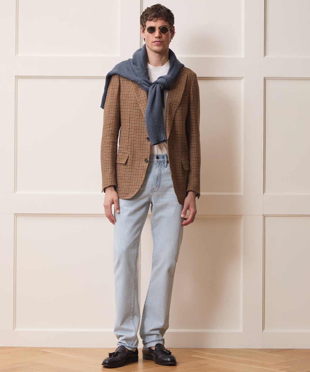 Italian Linen Houndstooth Sport Coat