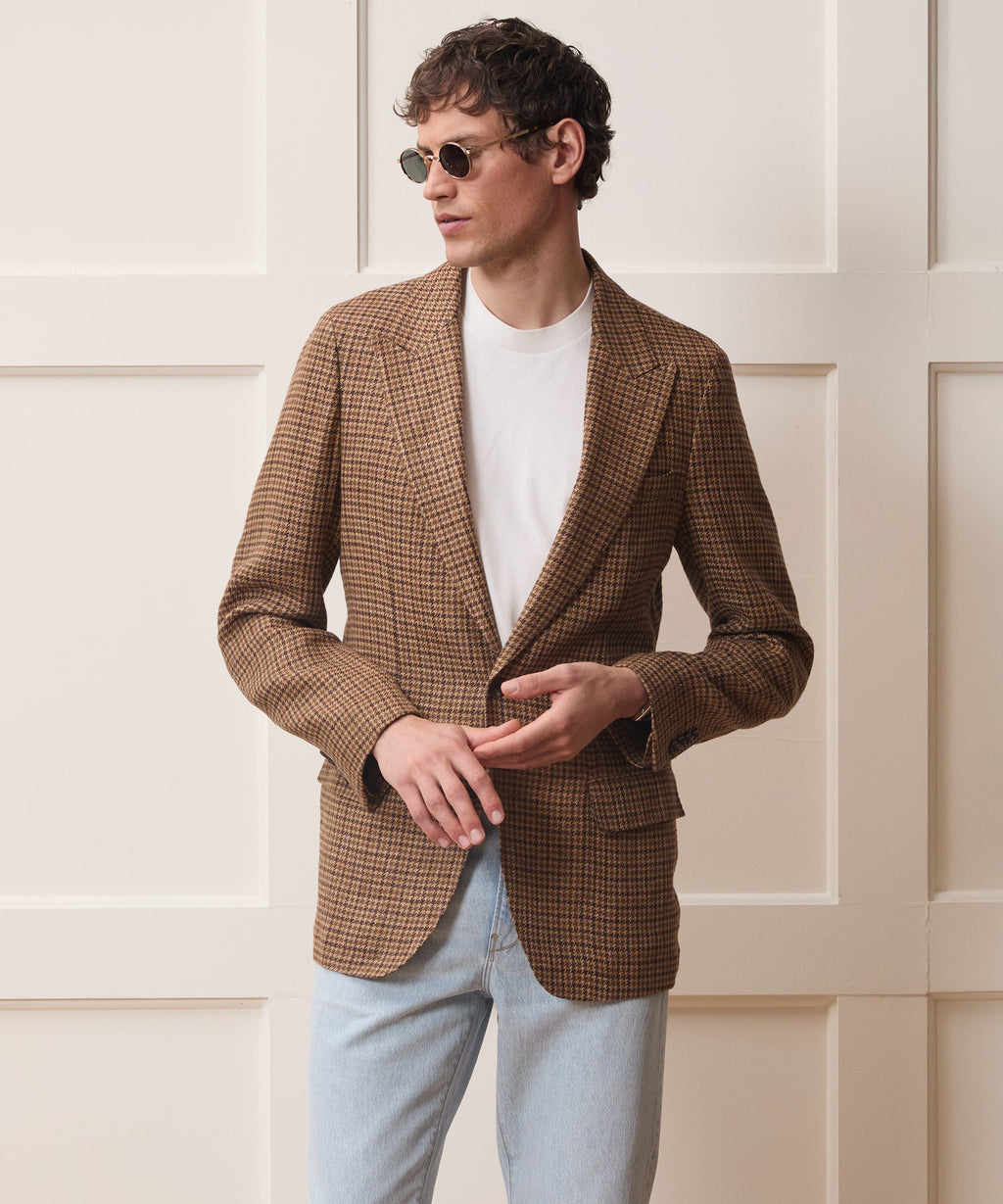 Italian Linen Houndstooth Sport Coat