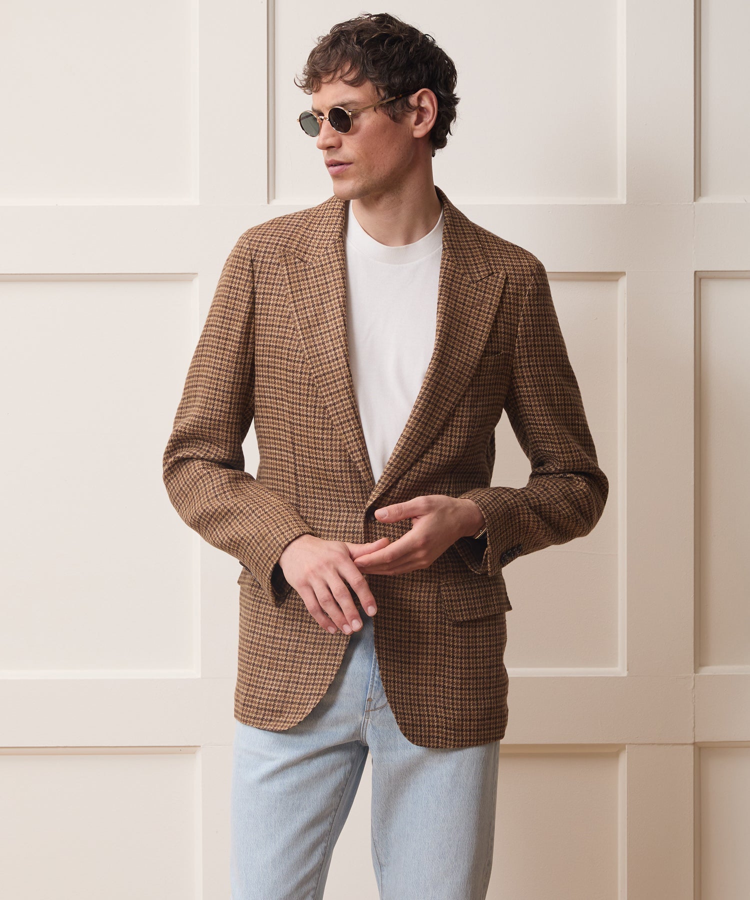 Italian Linen Houndstooth Sport Coat