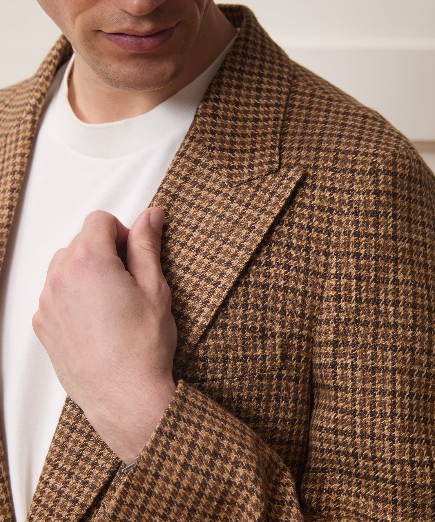 Italian Linen Houndstooth Sport Coat