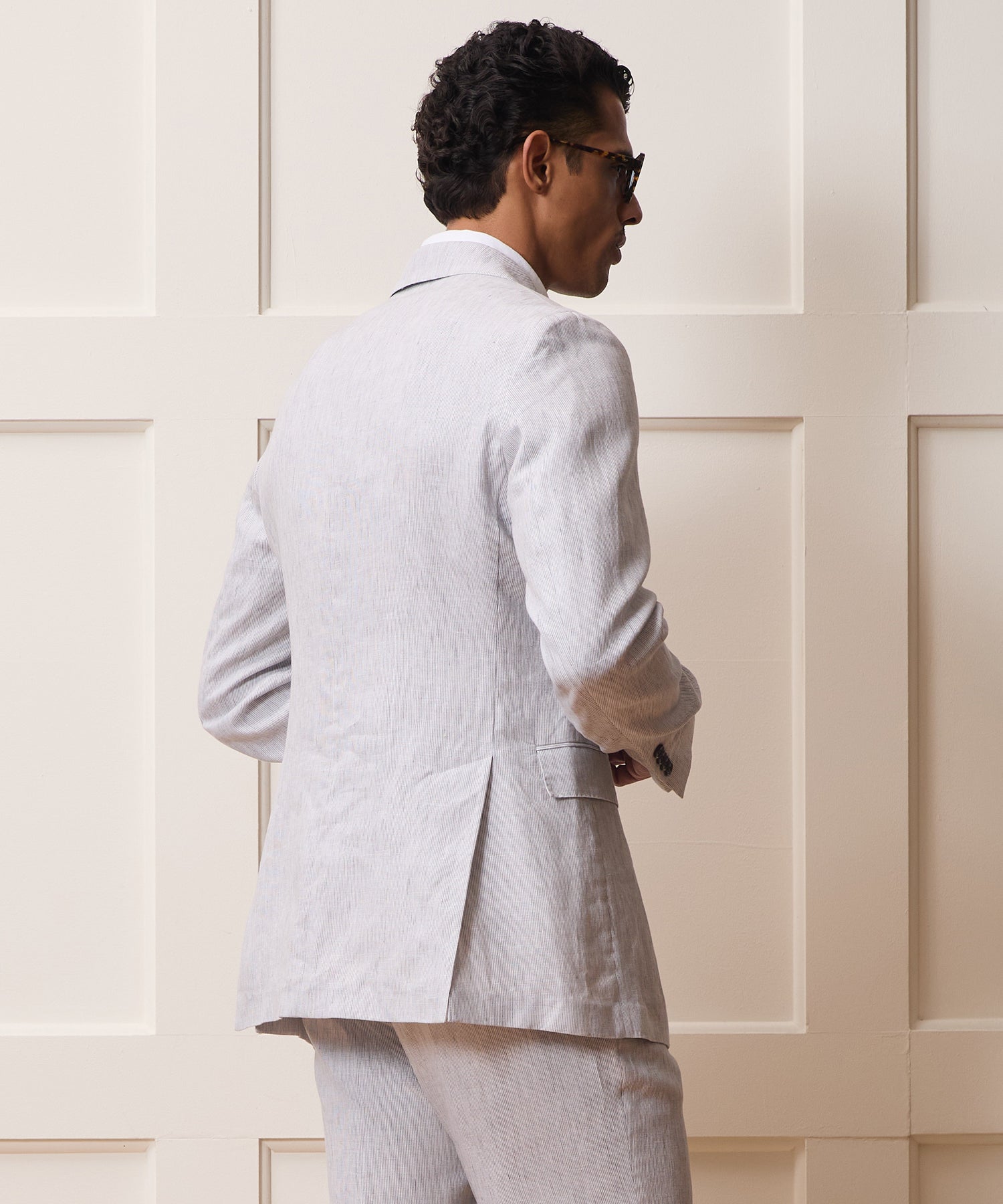 Italian Striped Linen Sutton Jacket