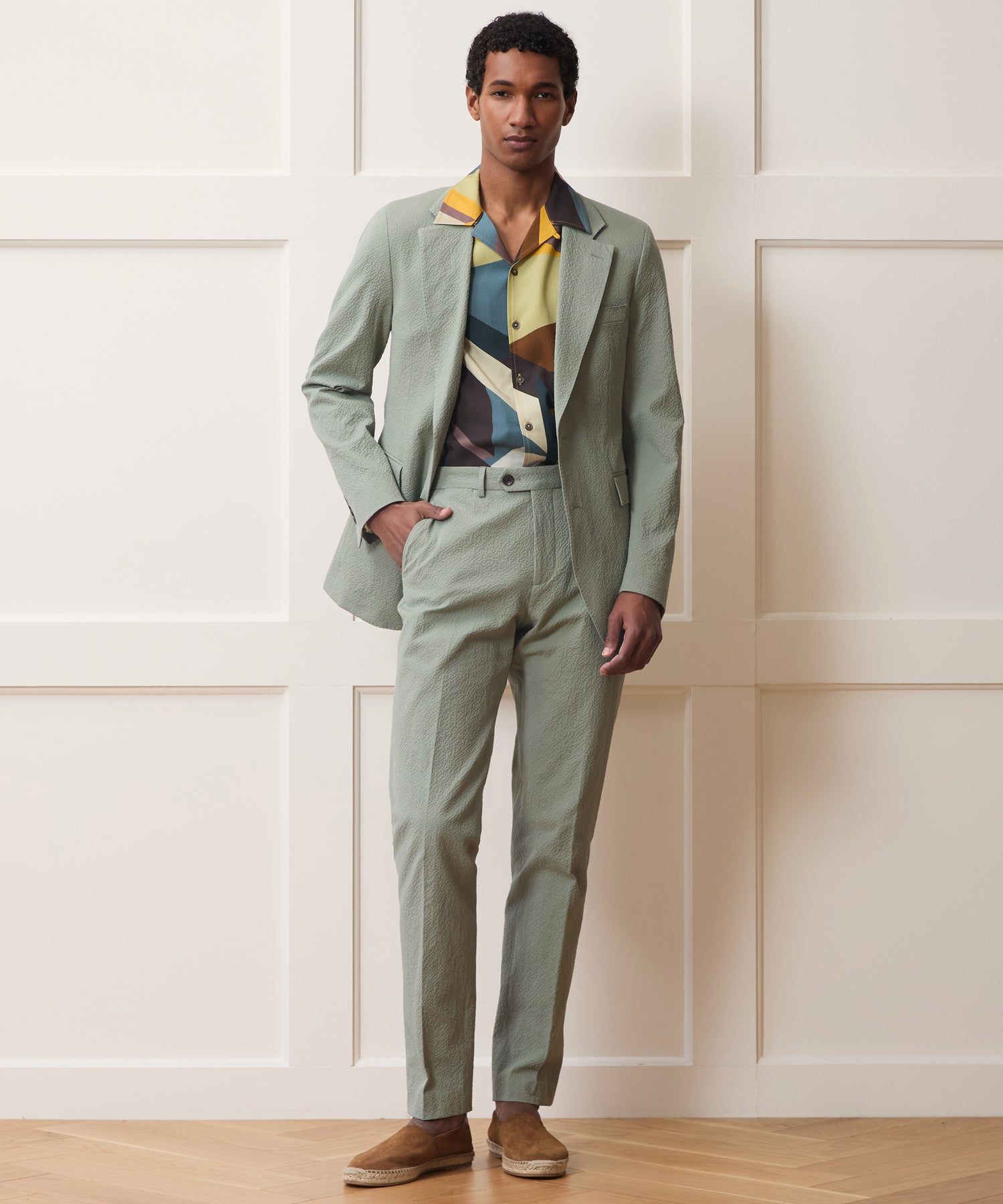 Italian Seersucker Sutton Jacket