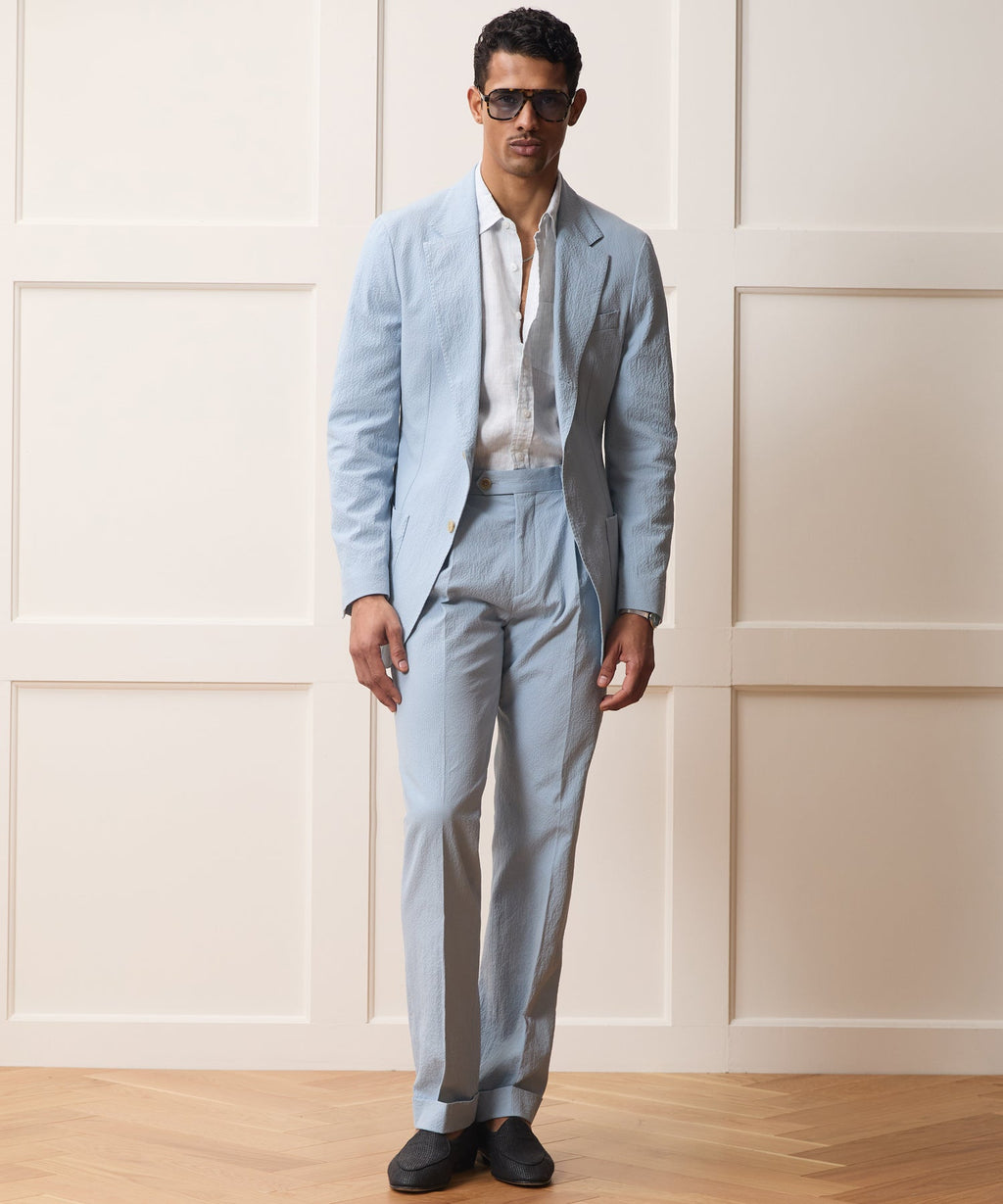 Italian Seersucker Madison Trouser