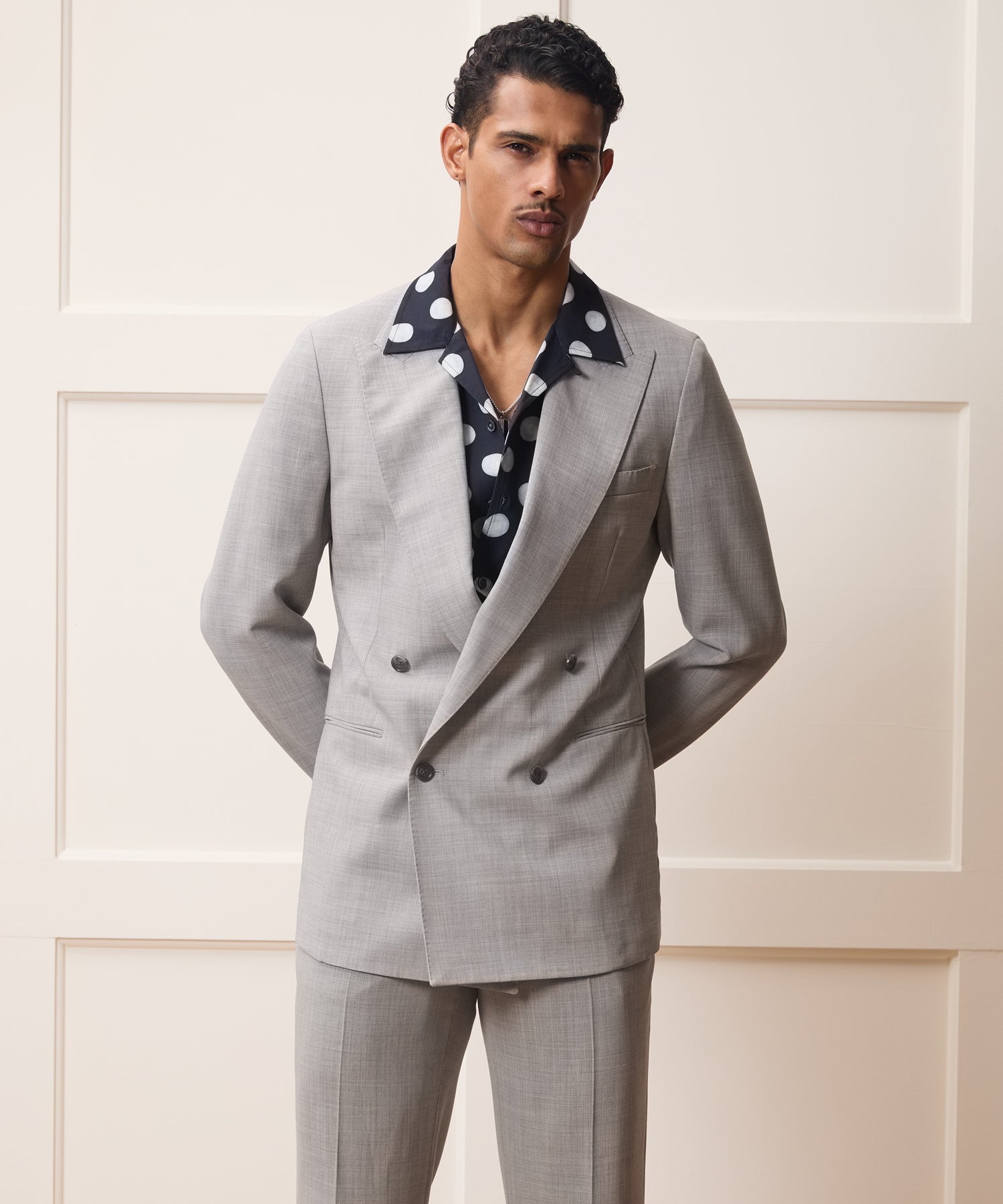 Italian Wool Double-Breasted Hollywood Jacket