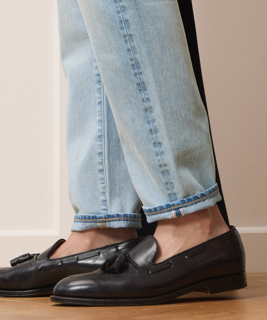 Slim Selvedge Jean in Light Indigo