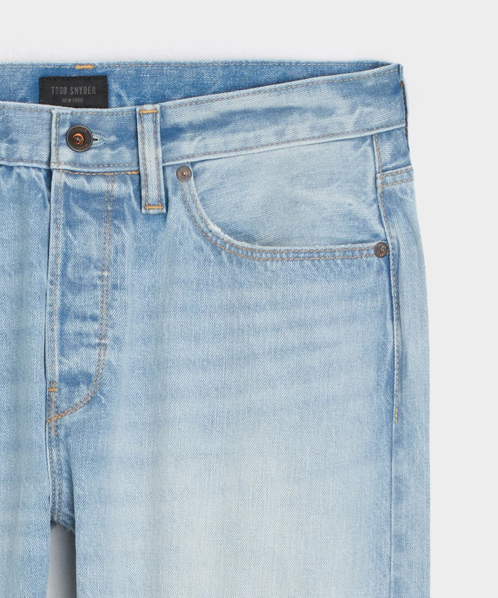 Slim Selvedge Jean in Light Indigo