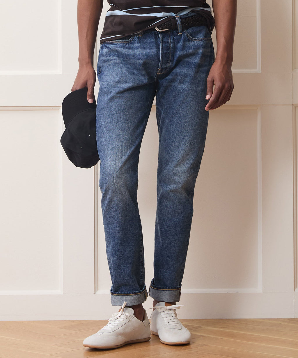 Slim Selvedge Jean in Dark Indigo
