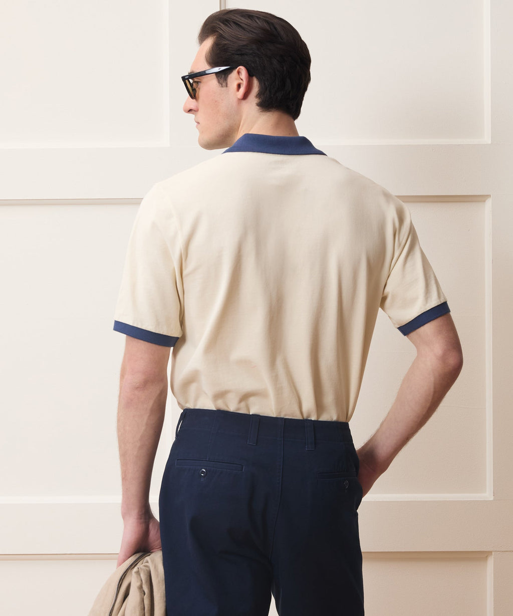 Cotton Pique Ringer Polo