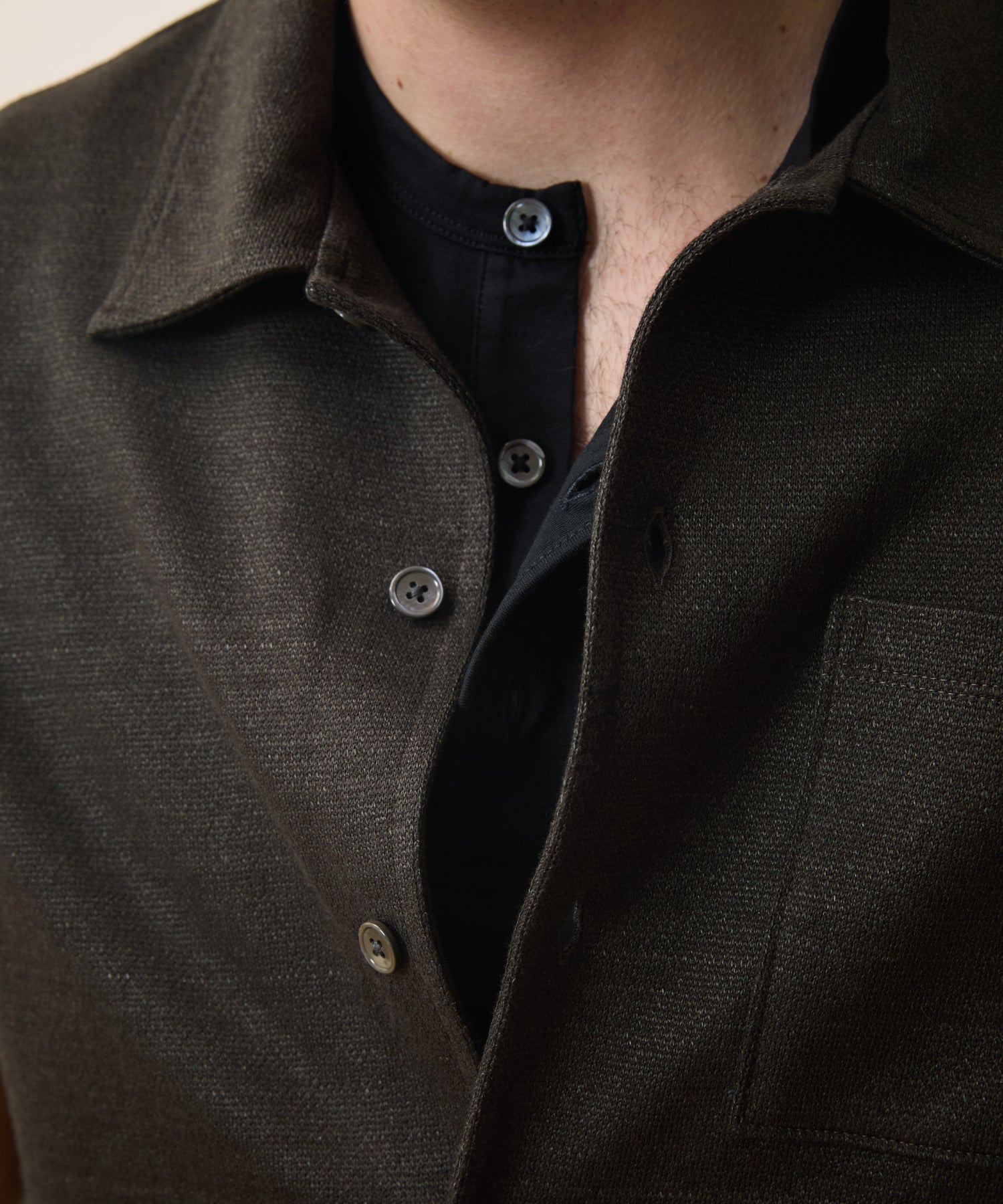 Italian Linen-Cotton Knit Shirt