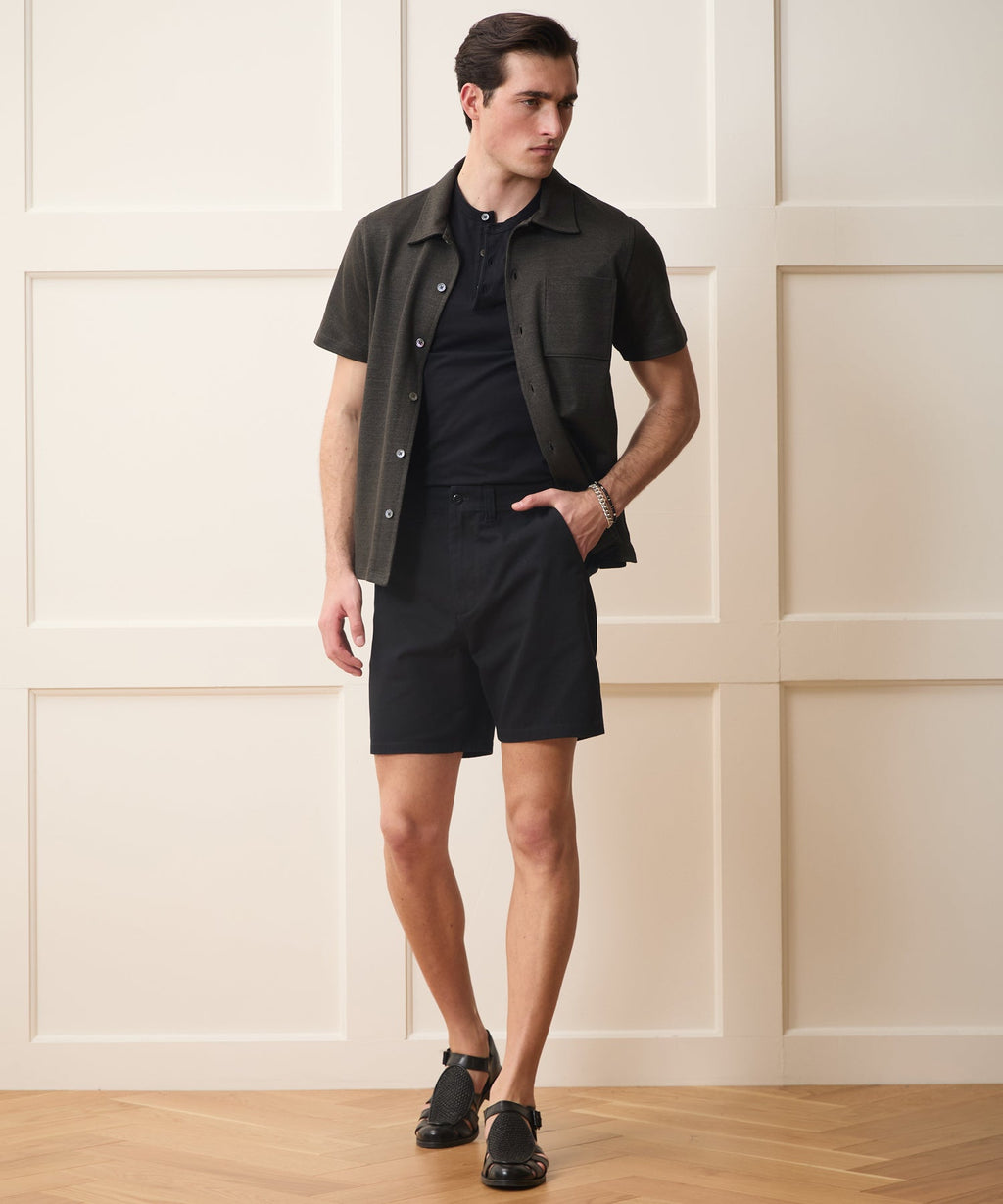 Italian Linen-Cotton Knit Shirt