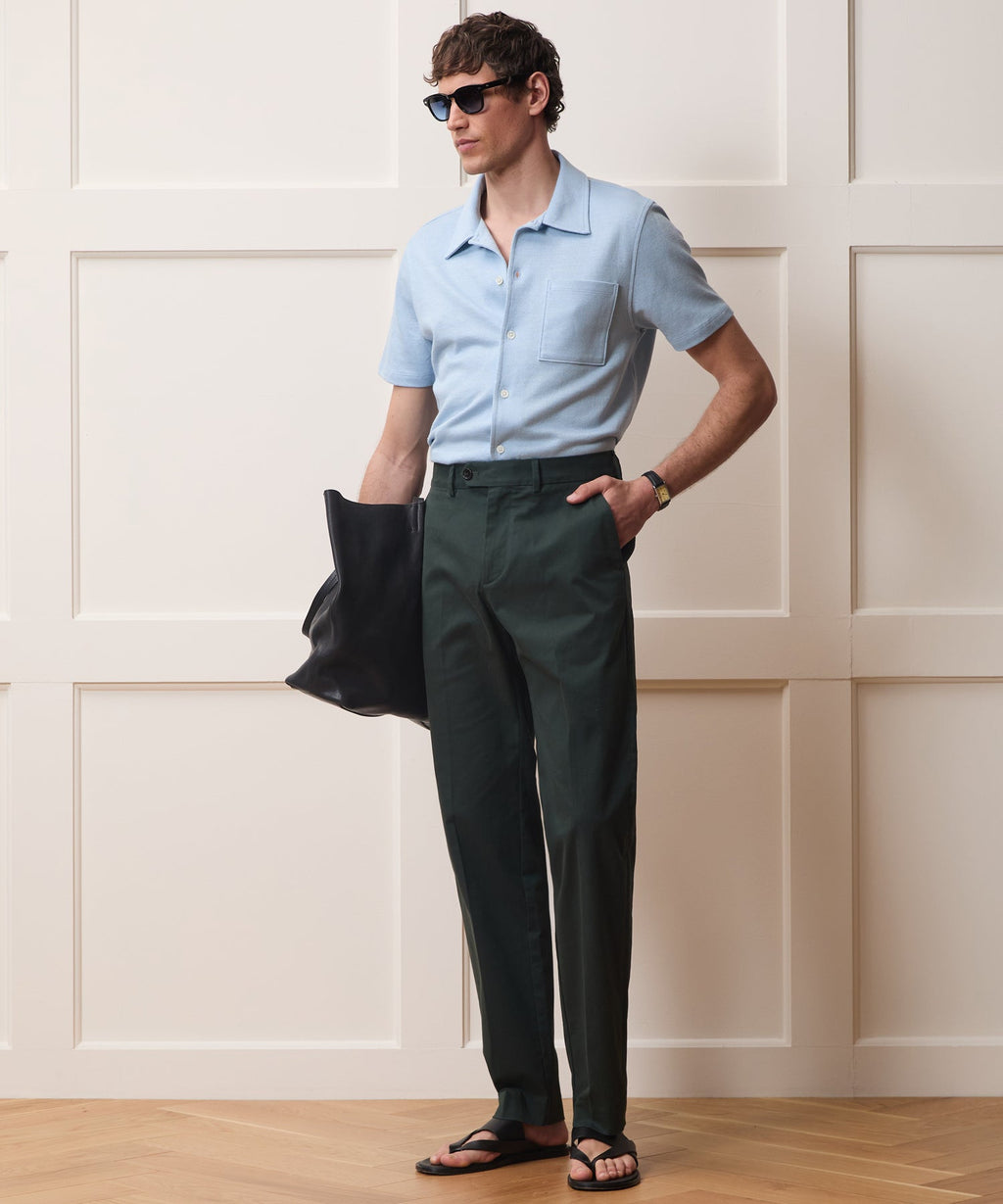 Italian Linen-Cotton Knit Shirt