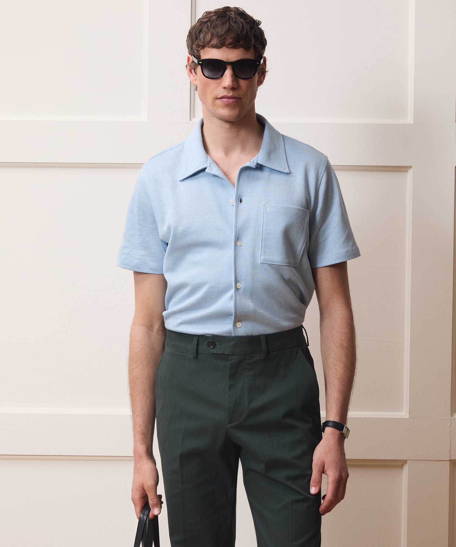 Italian Linen-Cotton Knit Shirt