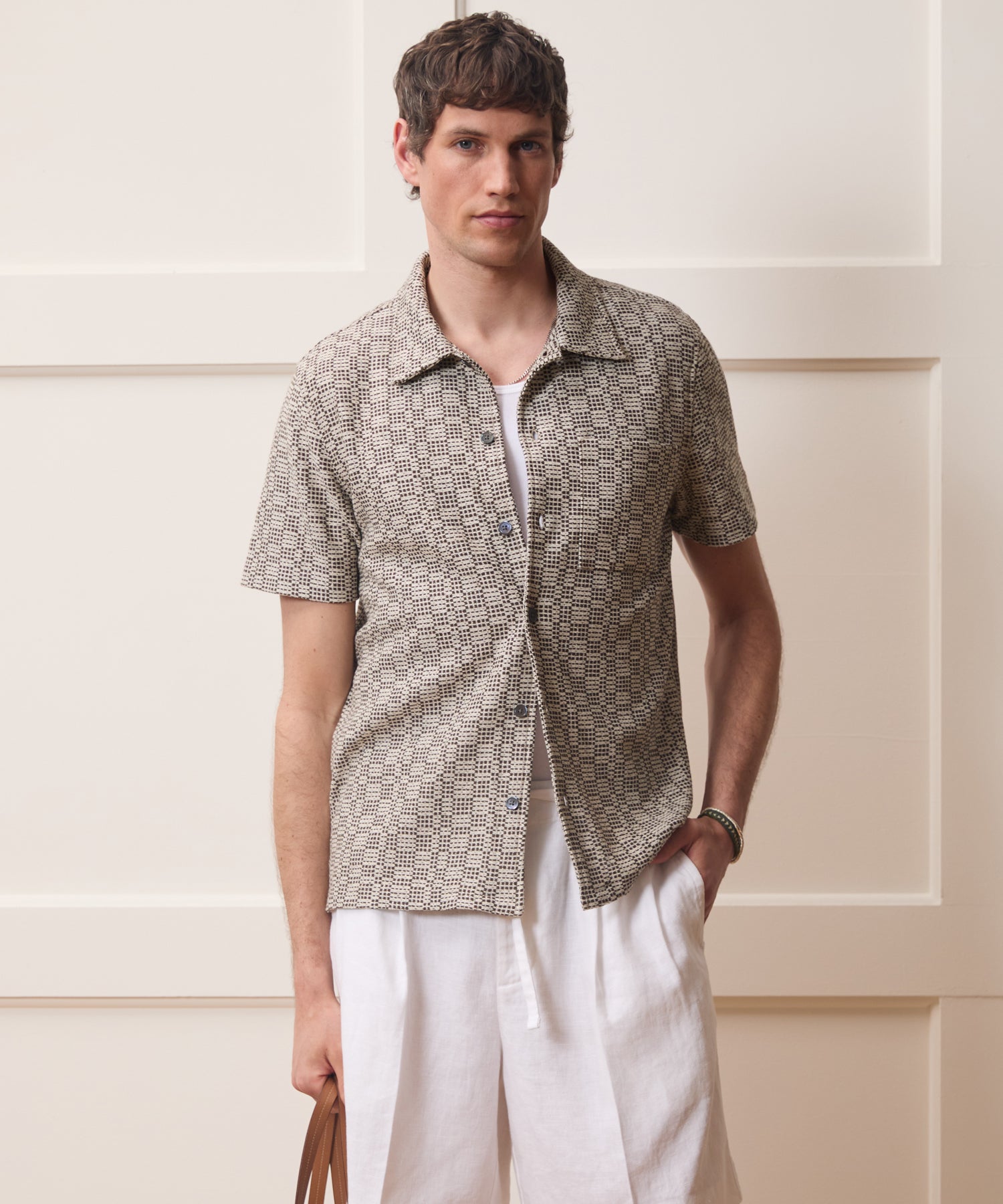 Italian Crosshatch Knit Shirt