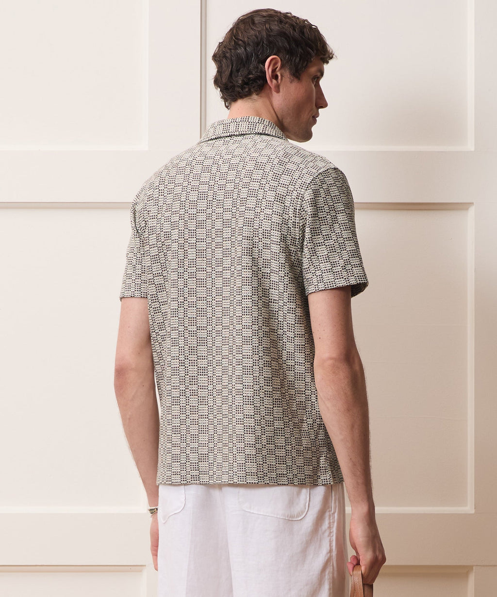 Italian Crosshatch Knit Shirt