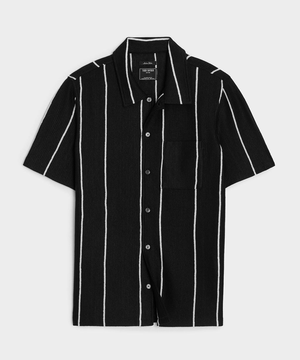 Linen-Cotton Knit Shirt