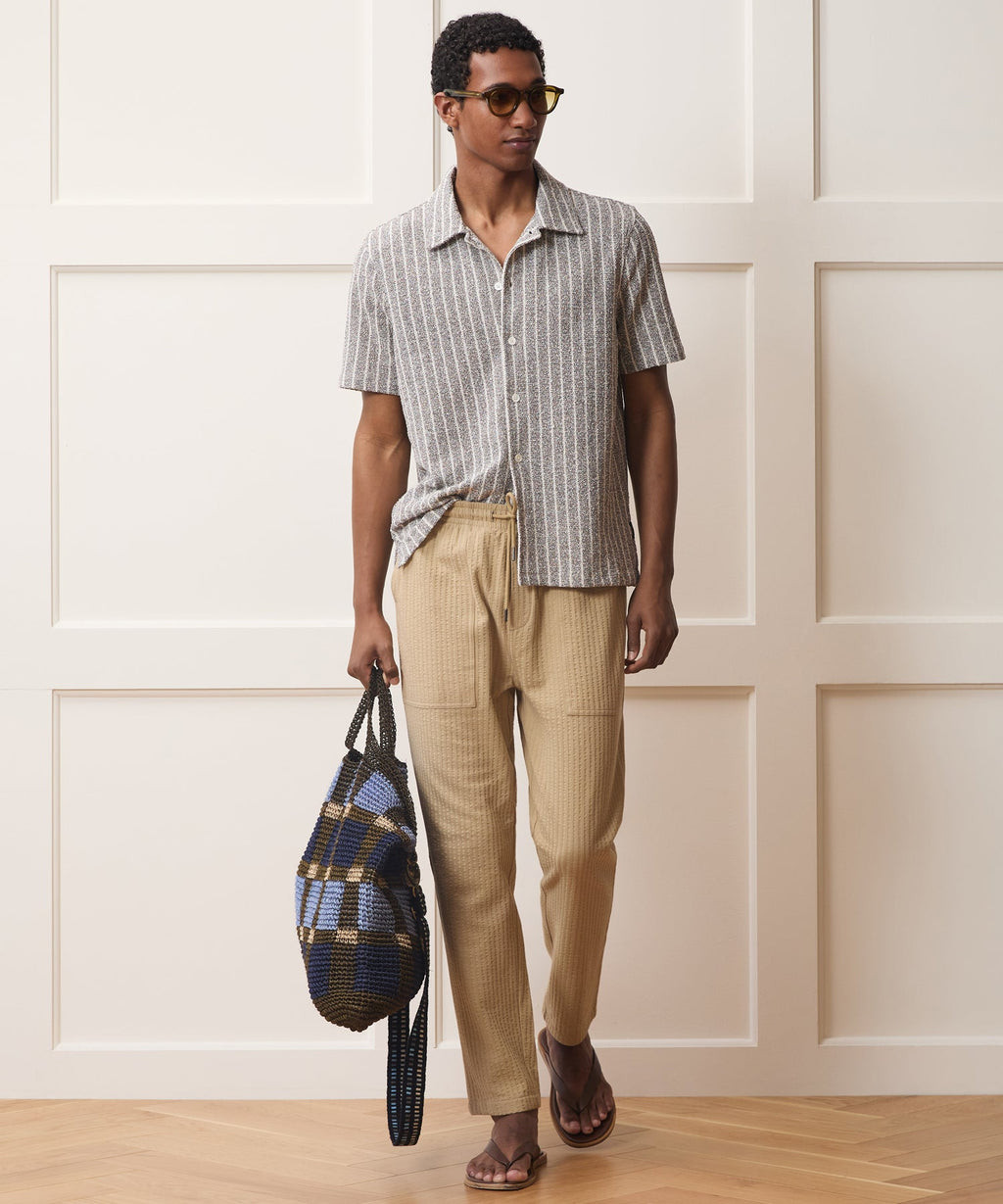 Italian Bouclé Knit Cabana Shirt