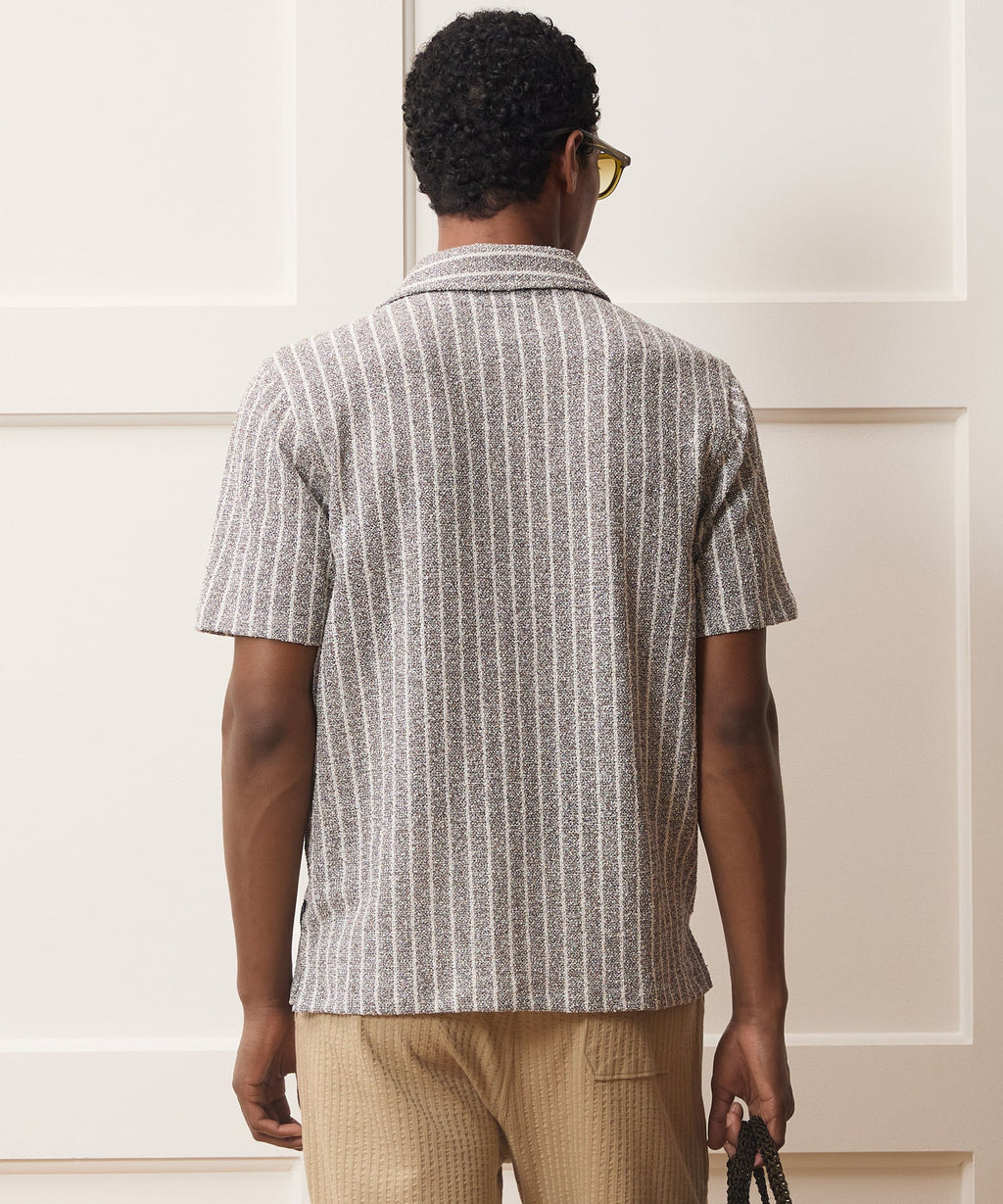 Italian Bouclé Knit Cabana Shirt