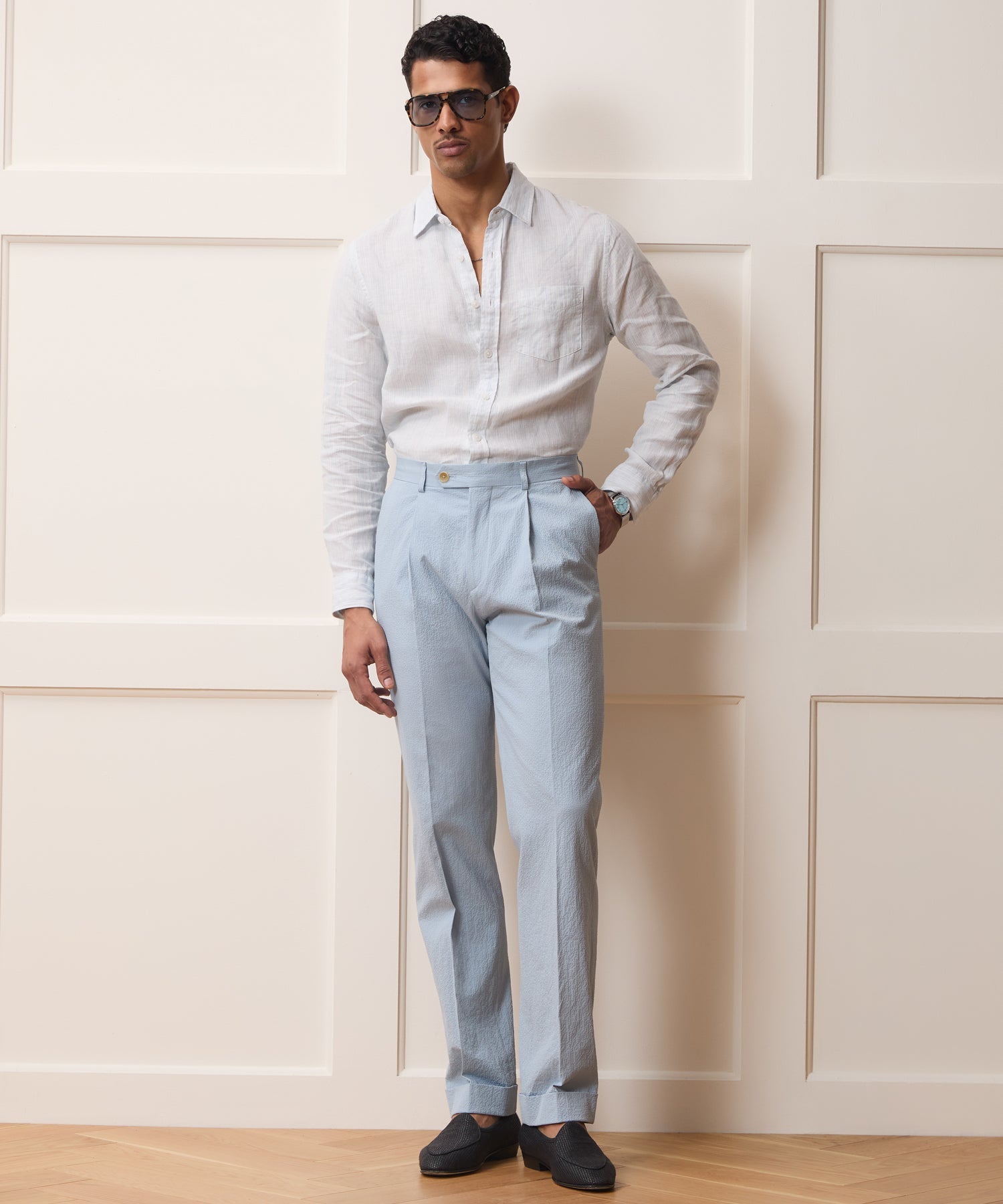Italian Seersucker Madison Suit