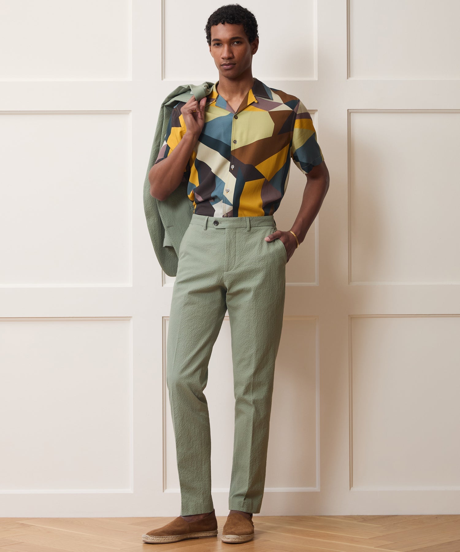 Italian Seersucker Sutton Trouser