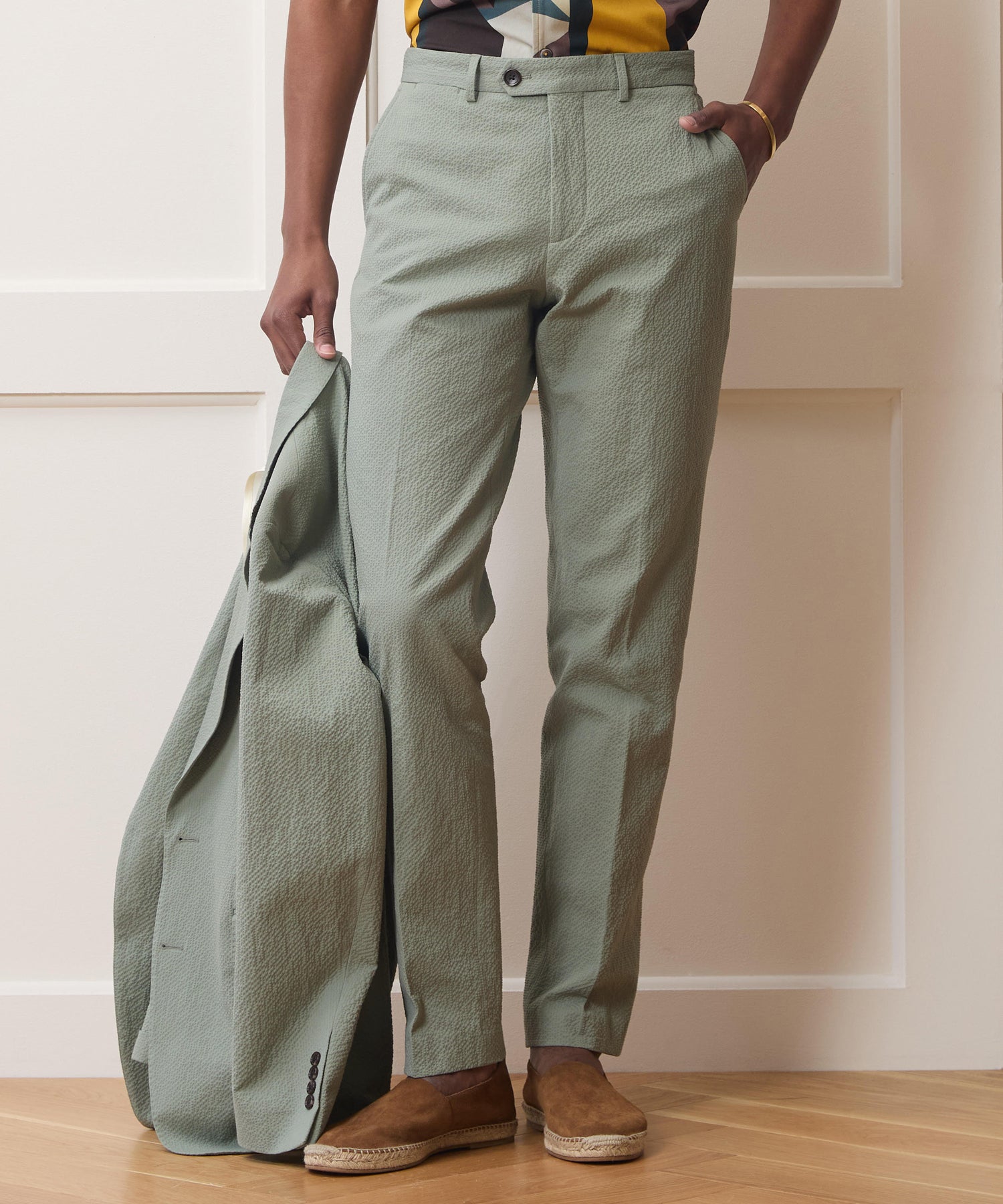Italian Seersucker Sutton Trouser