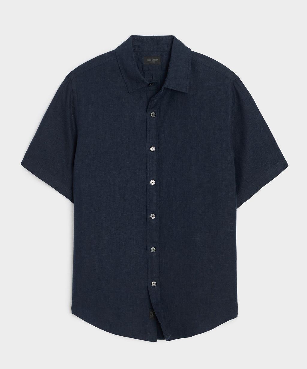 Irish Linen Point Collar Shirt